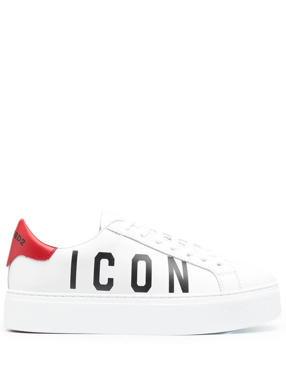 Dsquared2 Woman White Icon New Tennis Sneakers