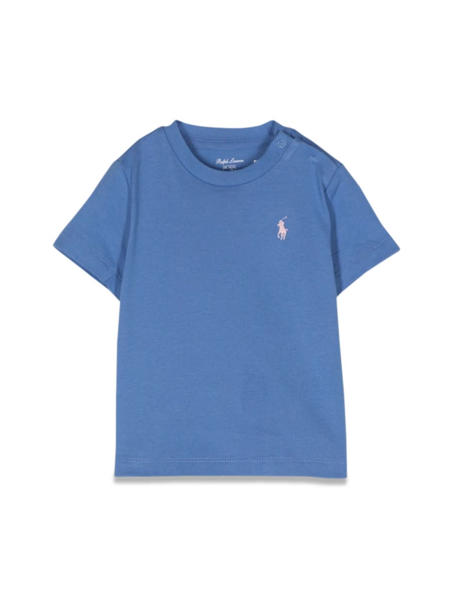 Shop Ralph Lauren Ss Cn-tops-t-shirt In Blue