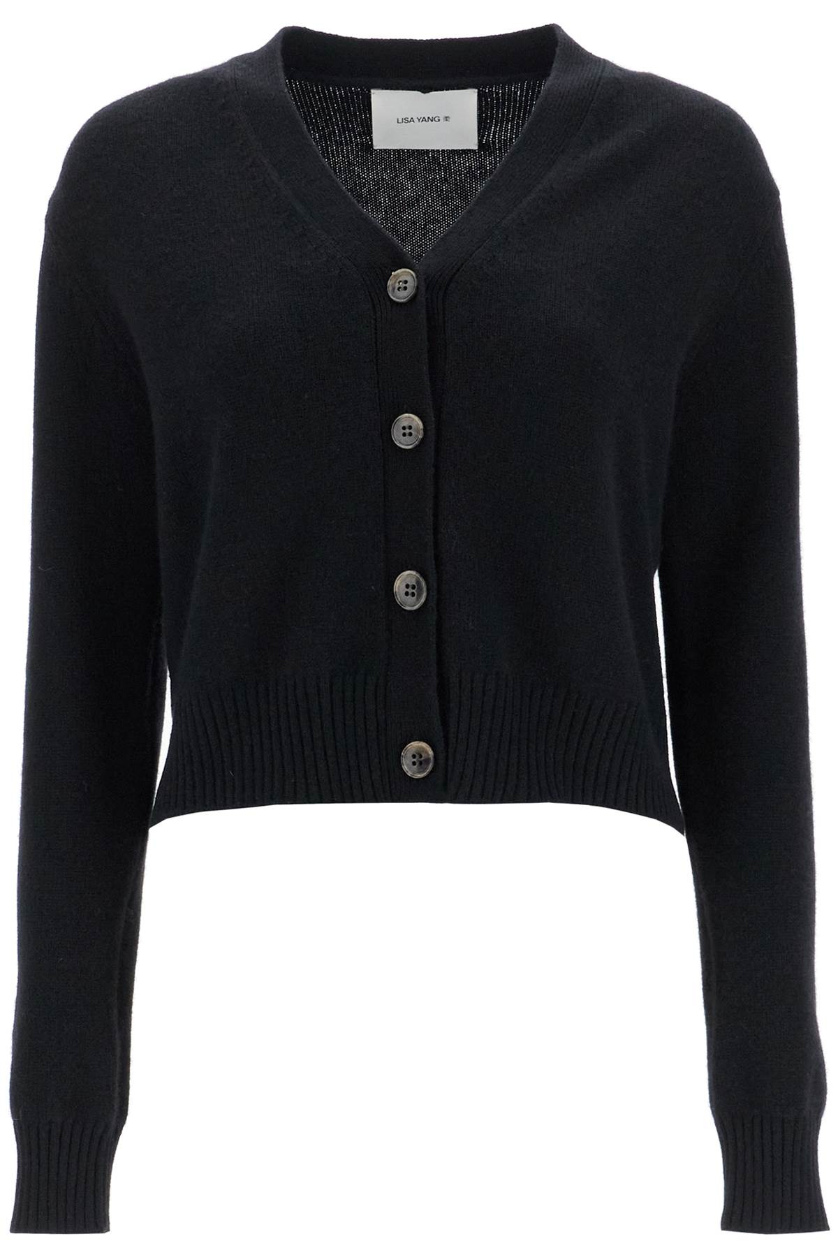 Shop Lisa Yang Cropped Cashmere Cardigan In Black (black)