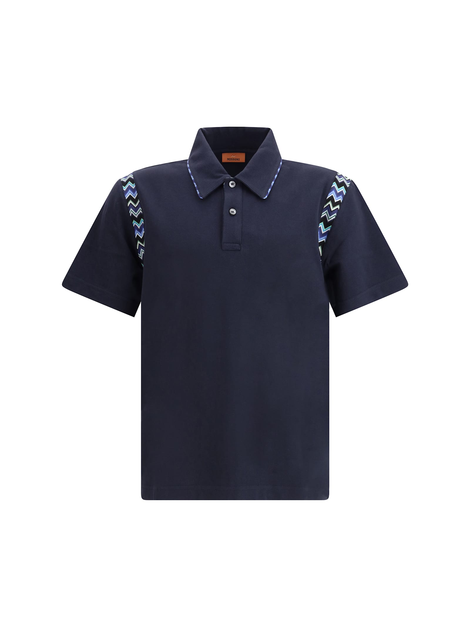 Polo Shirt With Zigzag Details