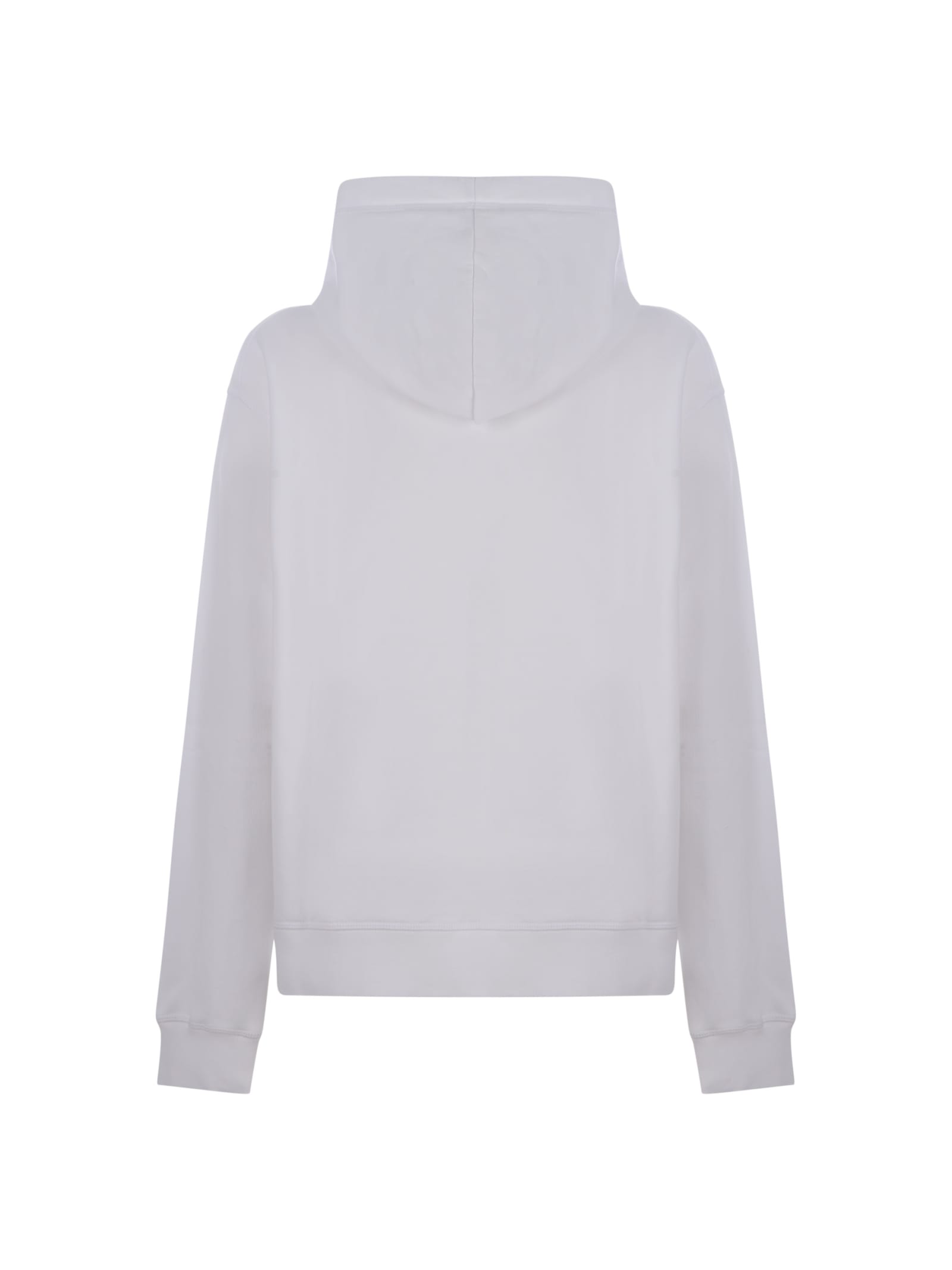 Shop Dsquared2 Hooded Sweatshirt  Icon In Cotton In Bianco