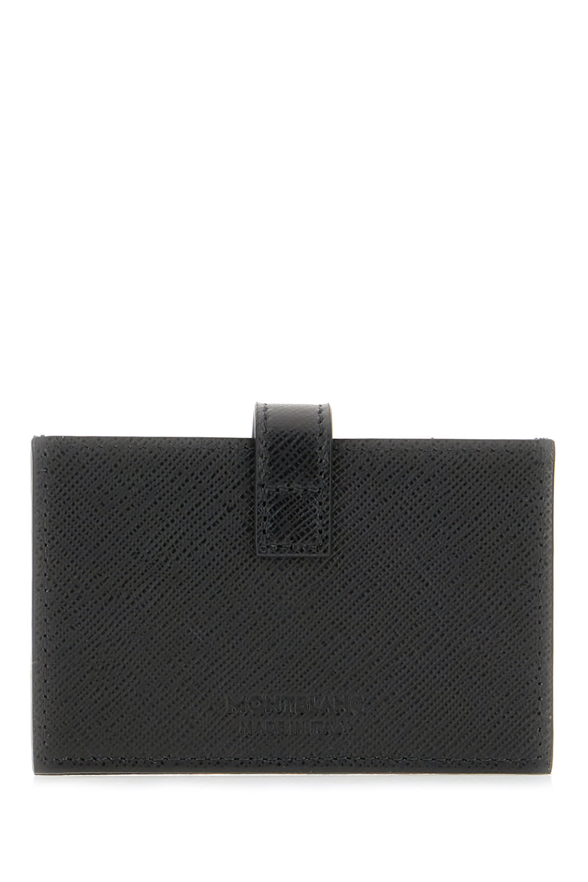 Montblanc Black Leather Card Holder In Black