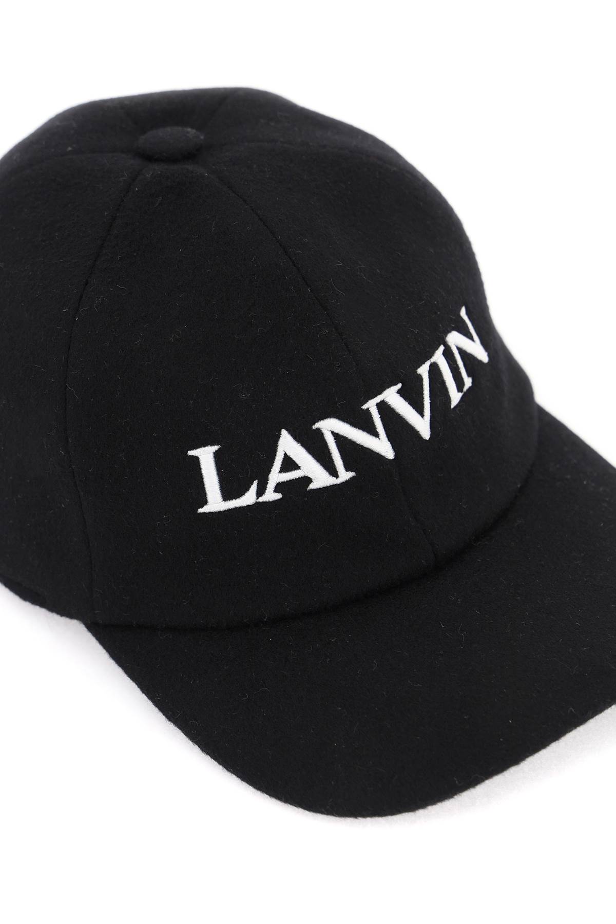 Shop Lanvin Wool Cashmere Baseball Cap In Black (black)