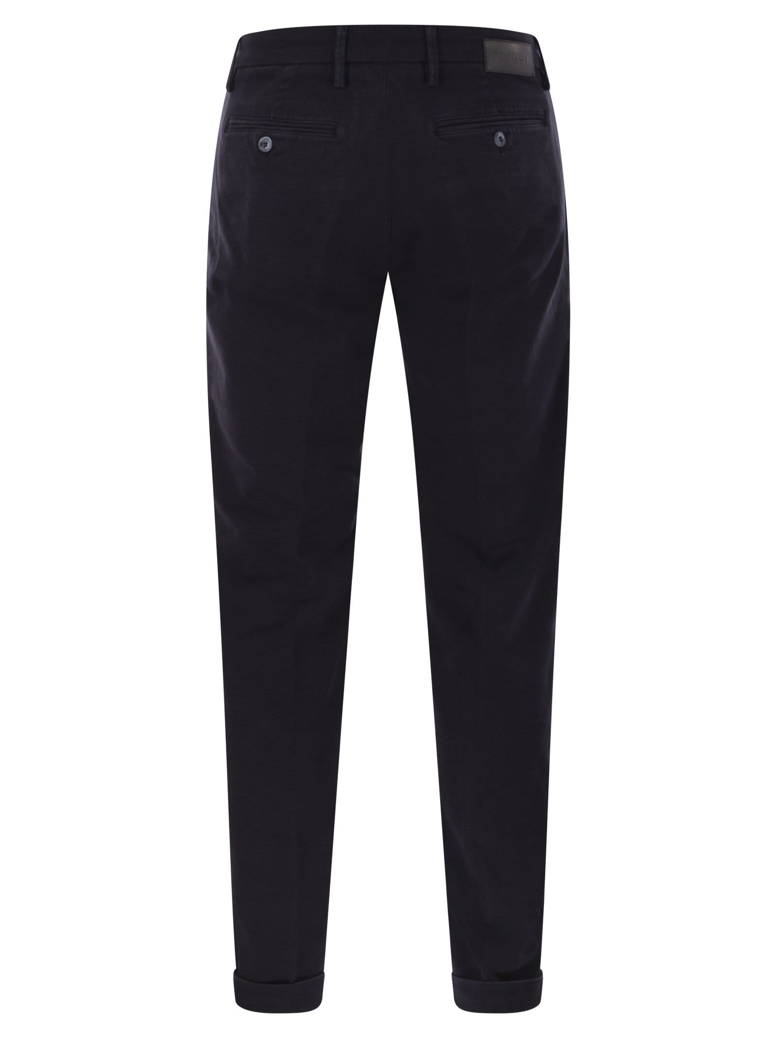 Re-hash Mucha - Stretch Cotton And Lyocell Chino In Blue