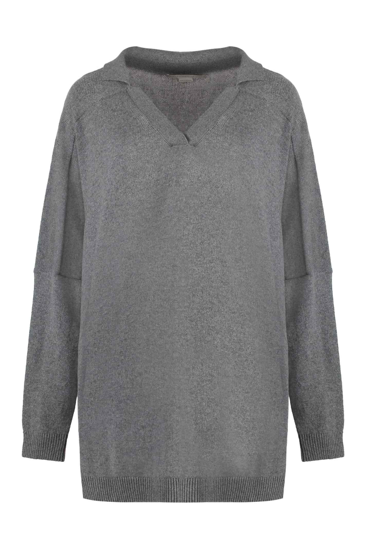Shop Stella Mccartney Cashmere V-neck Sweater In Grey