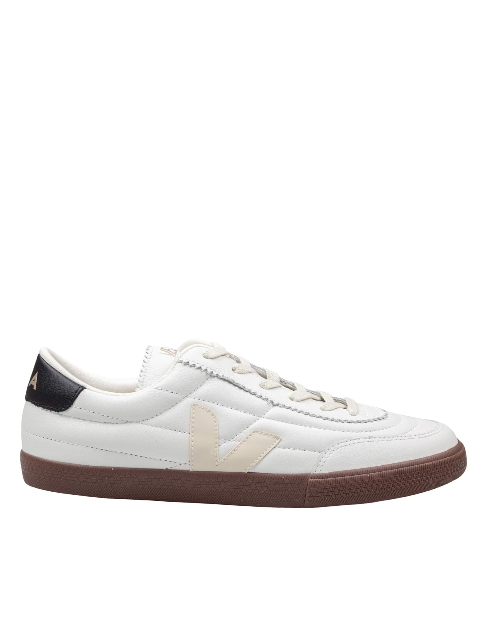 Veja Panenka Leather Sneakers In White And Cream In Neutral