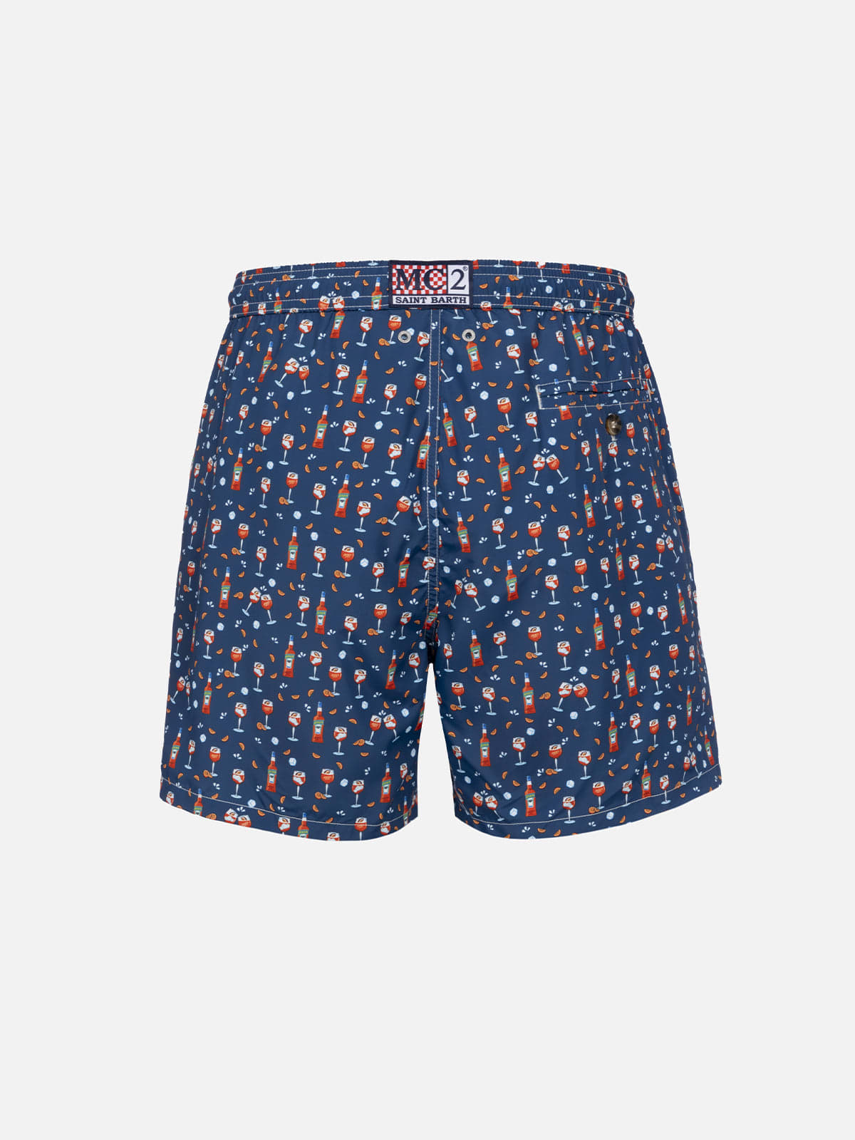 MC2 SAINT BARTH MAN LIGHTWEIGHT FABRIC SWIM-SHORTS LIGHTING MICRO FANTASY WITH APEROL SPRITZ PRINT APEROL SPECIAL ED