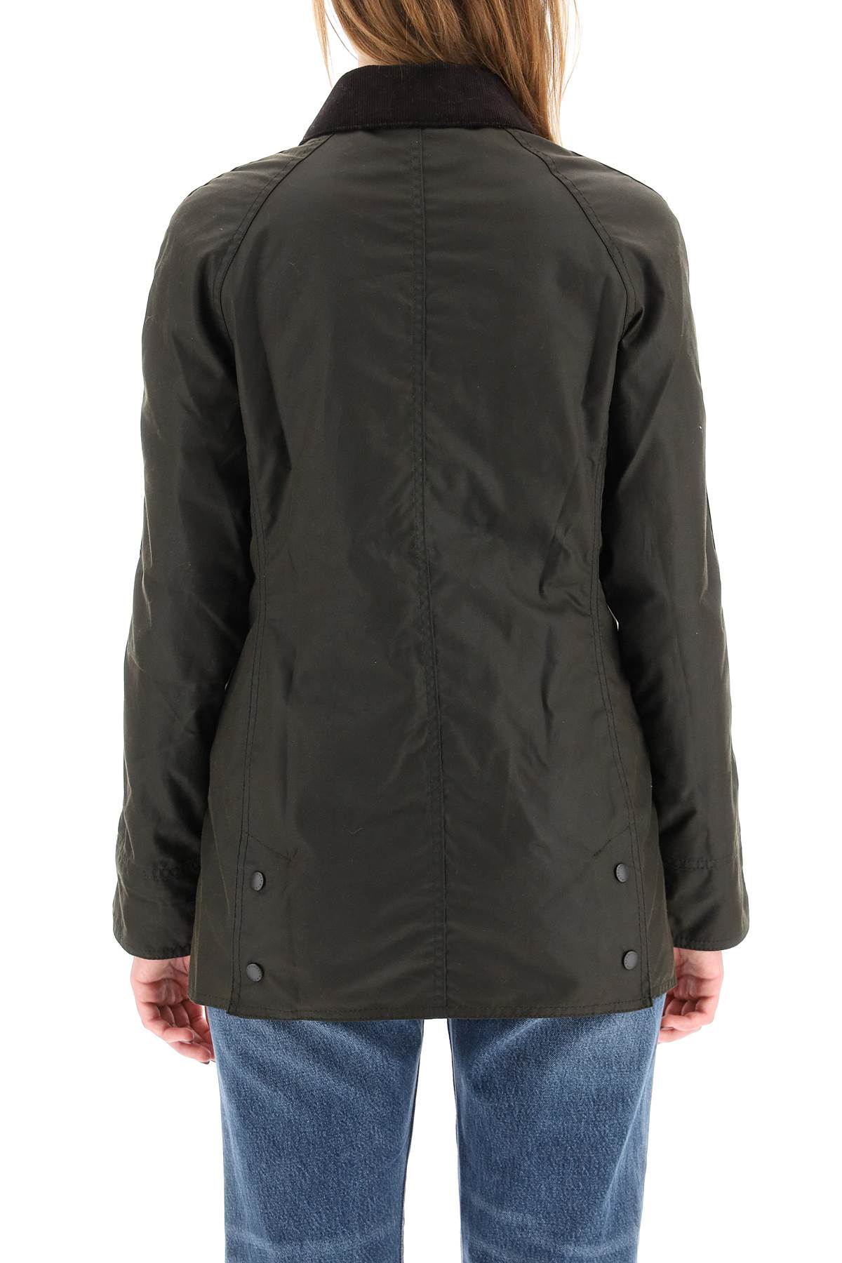Shop Barbour Beadnell Wax Jacket In Olive Classic (khaki)