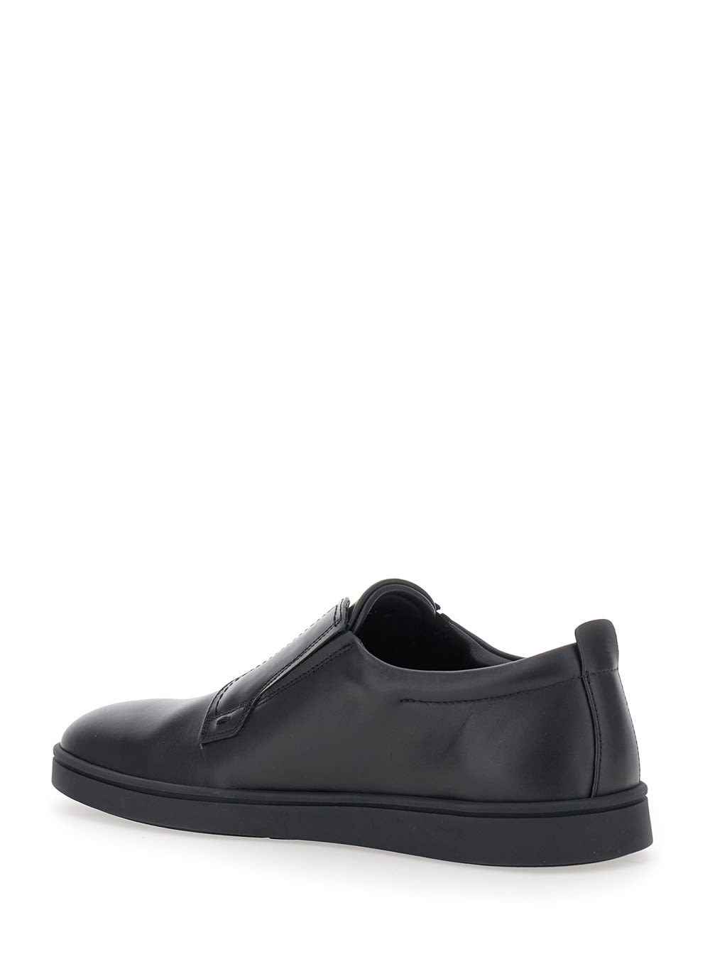Ferragamo Slip-on Rubber Sole Shoes In Black