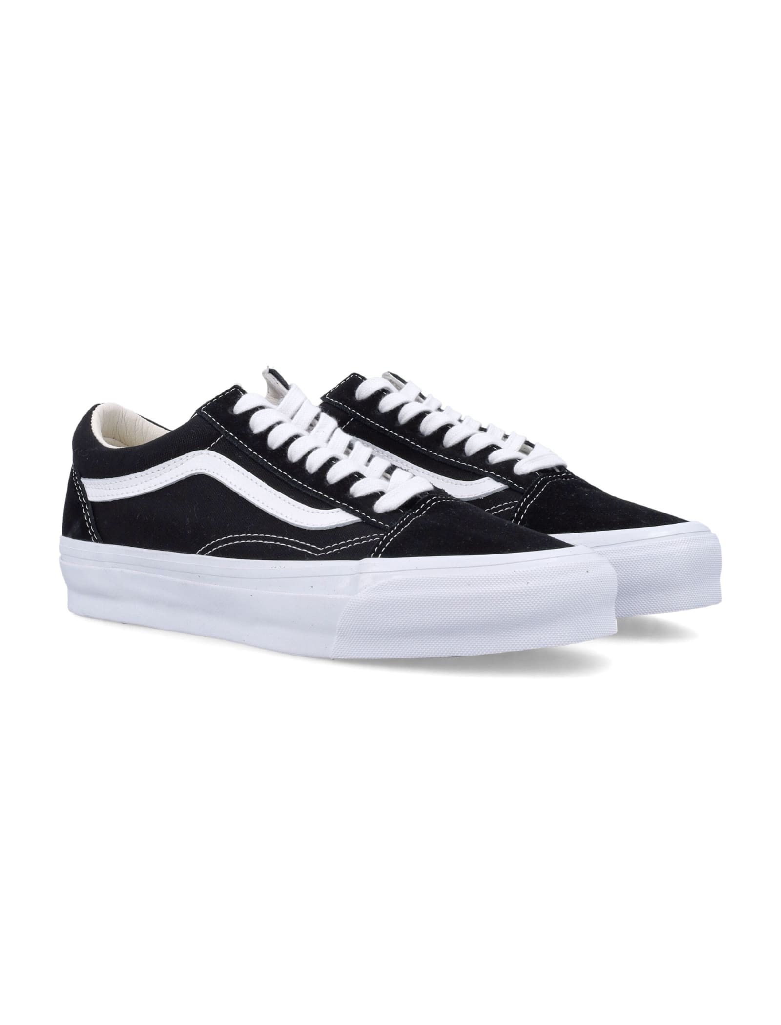 Vans Black Canvas Old Skool Shoes In Multi