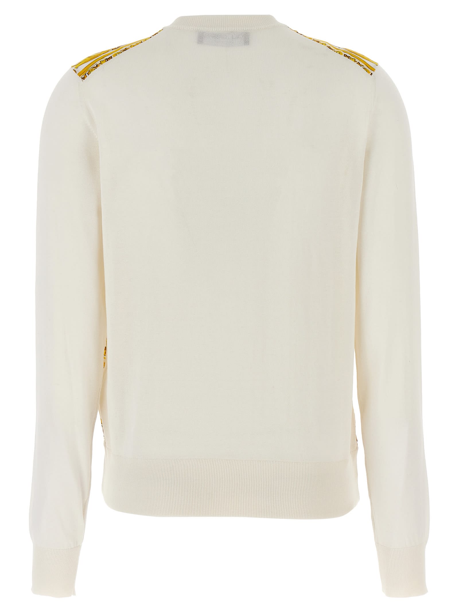 Shop Dolce & Gabbana Maioliche Cardigan In Yellow