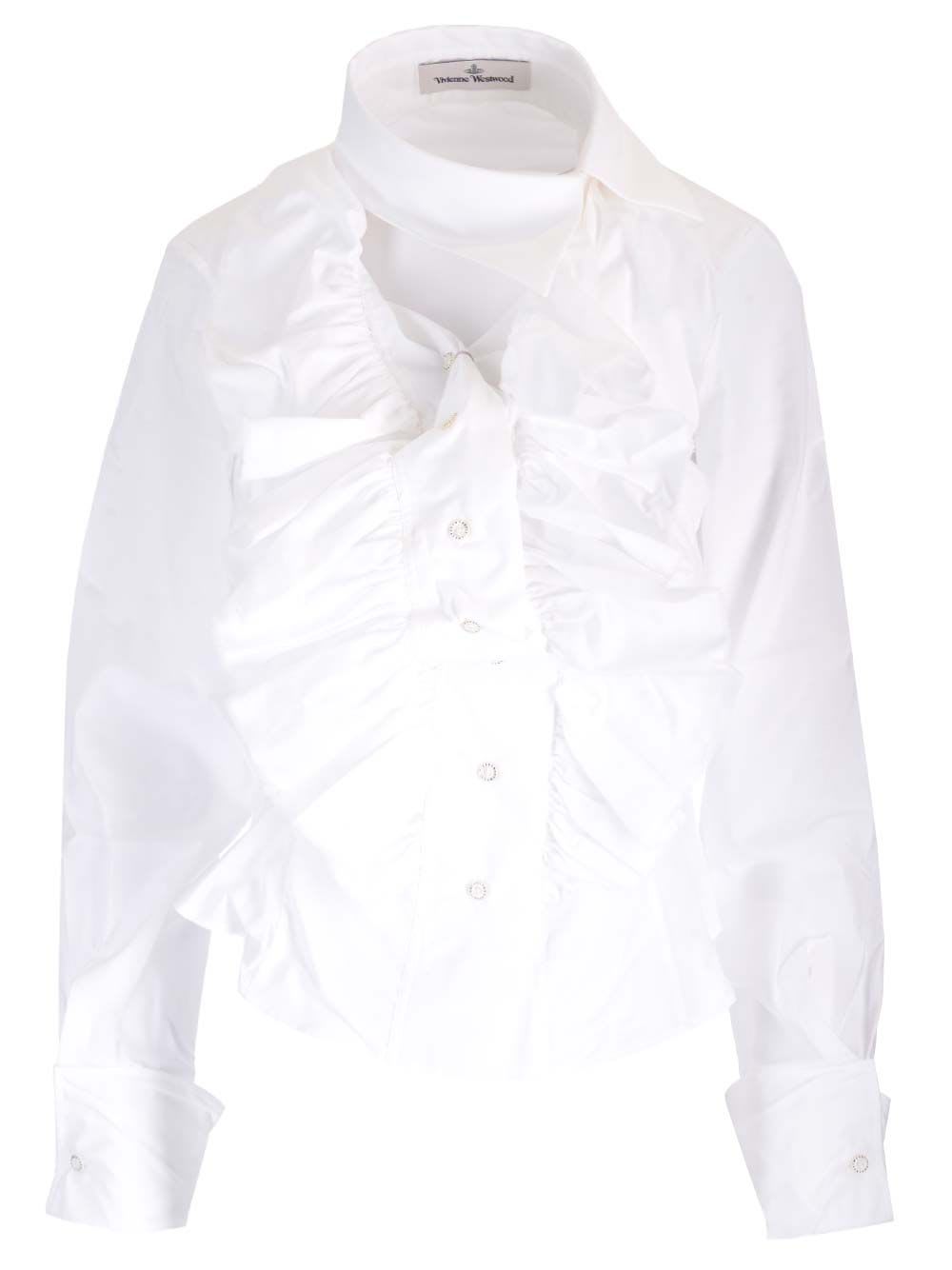 Shop Vivienne Westwood Wizard Frill Shirt In White