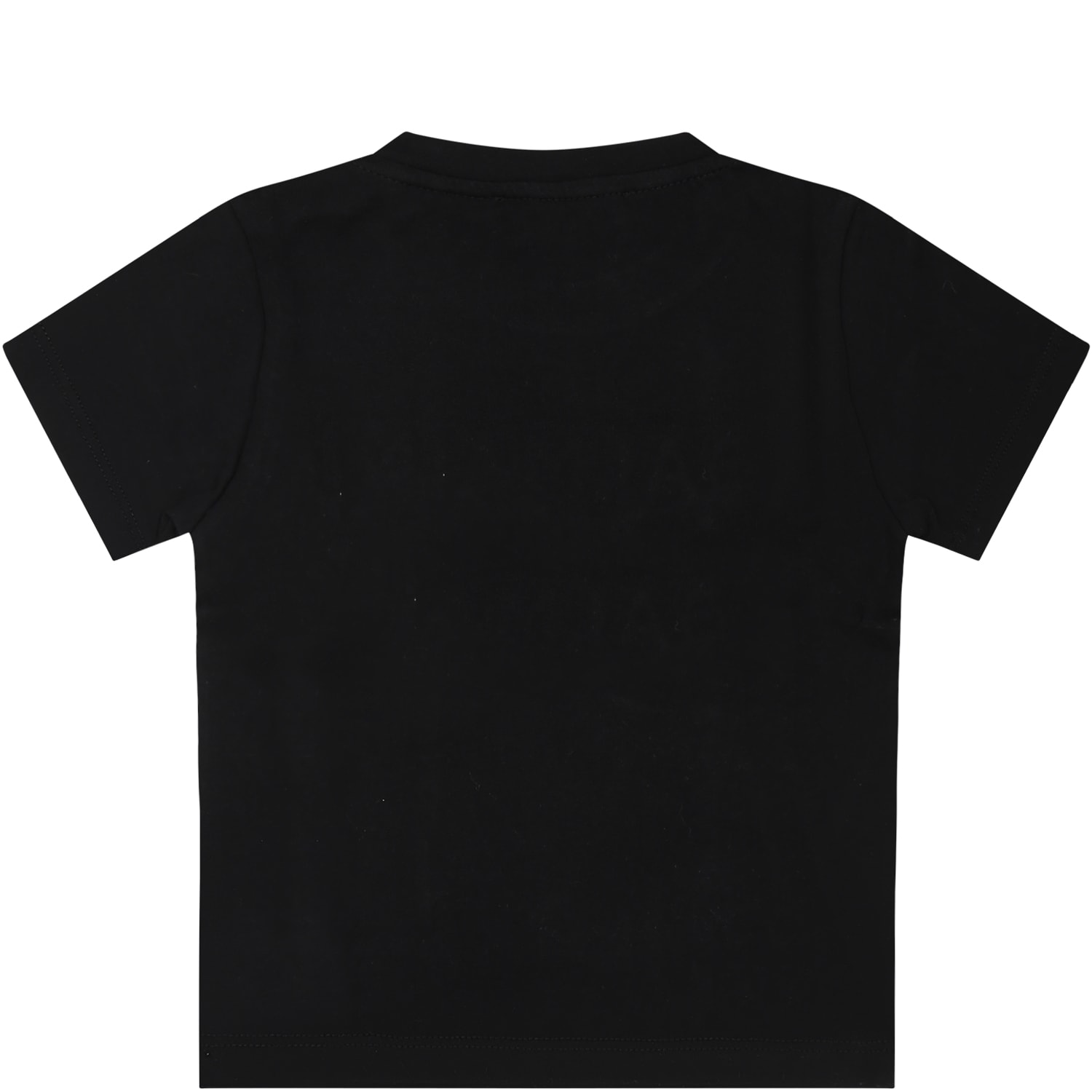 Shop Balmain Black T-shirt For Baby Girl With Logo