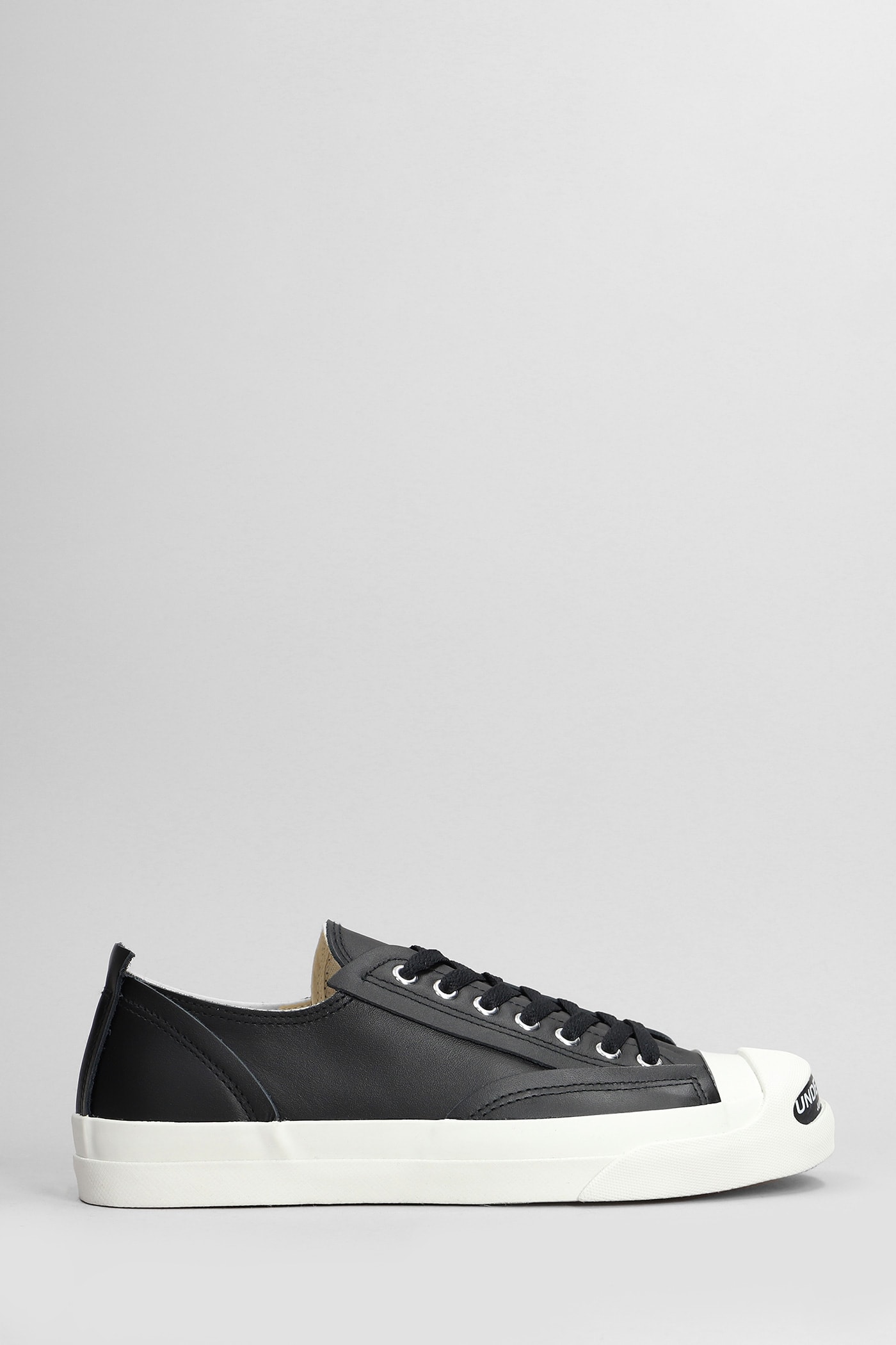 Shop Undercover Sneakers In Black Leather