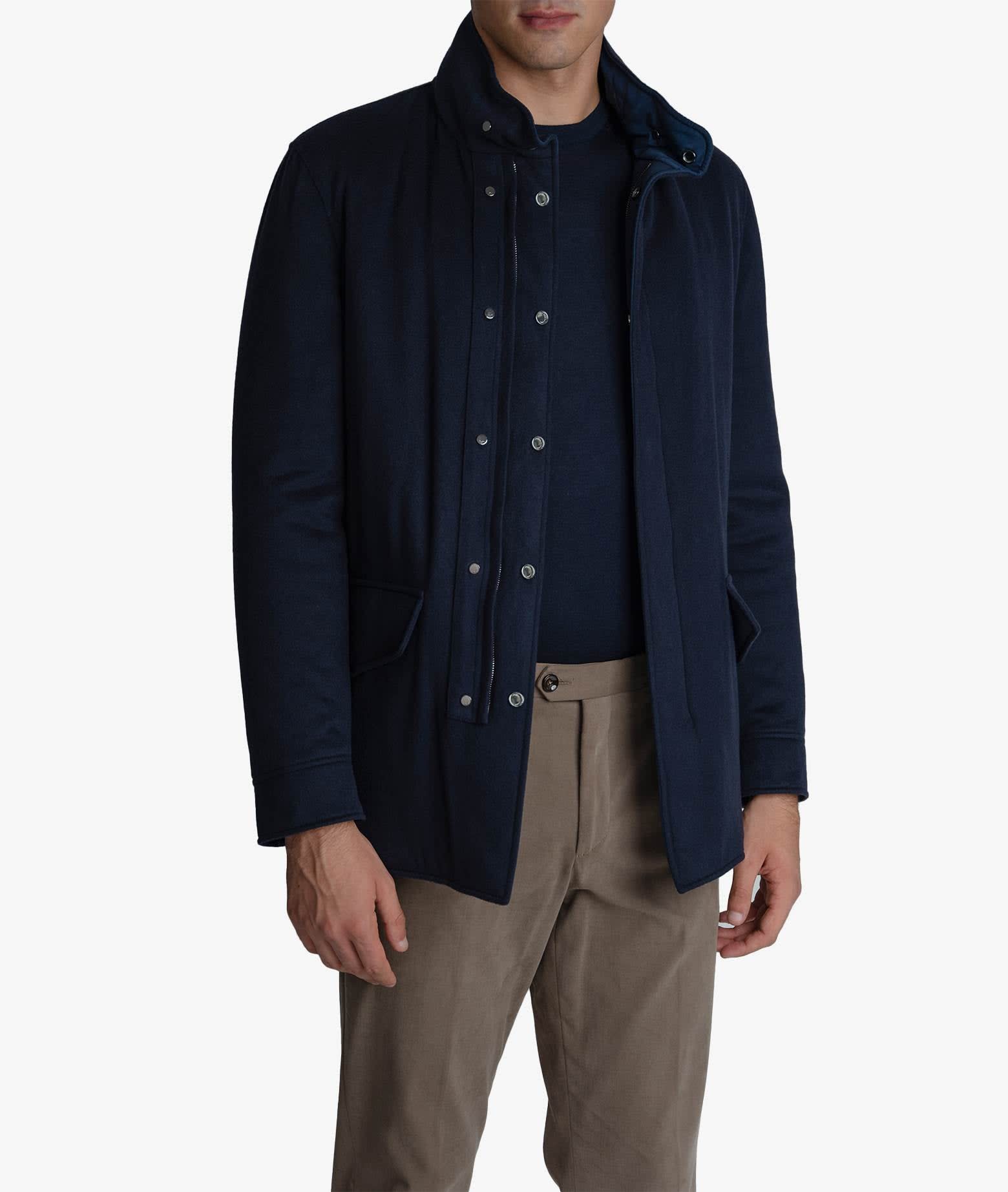 Shop Larusmiani Parka Reversible Jacket In Blue