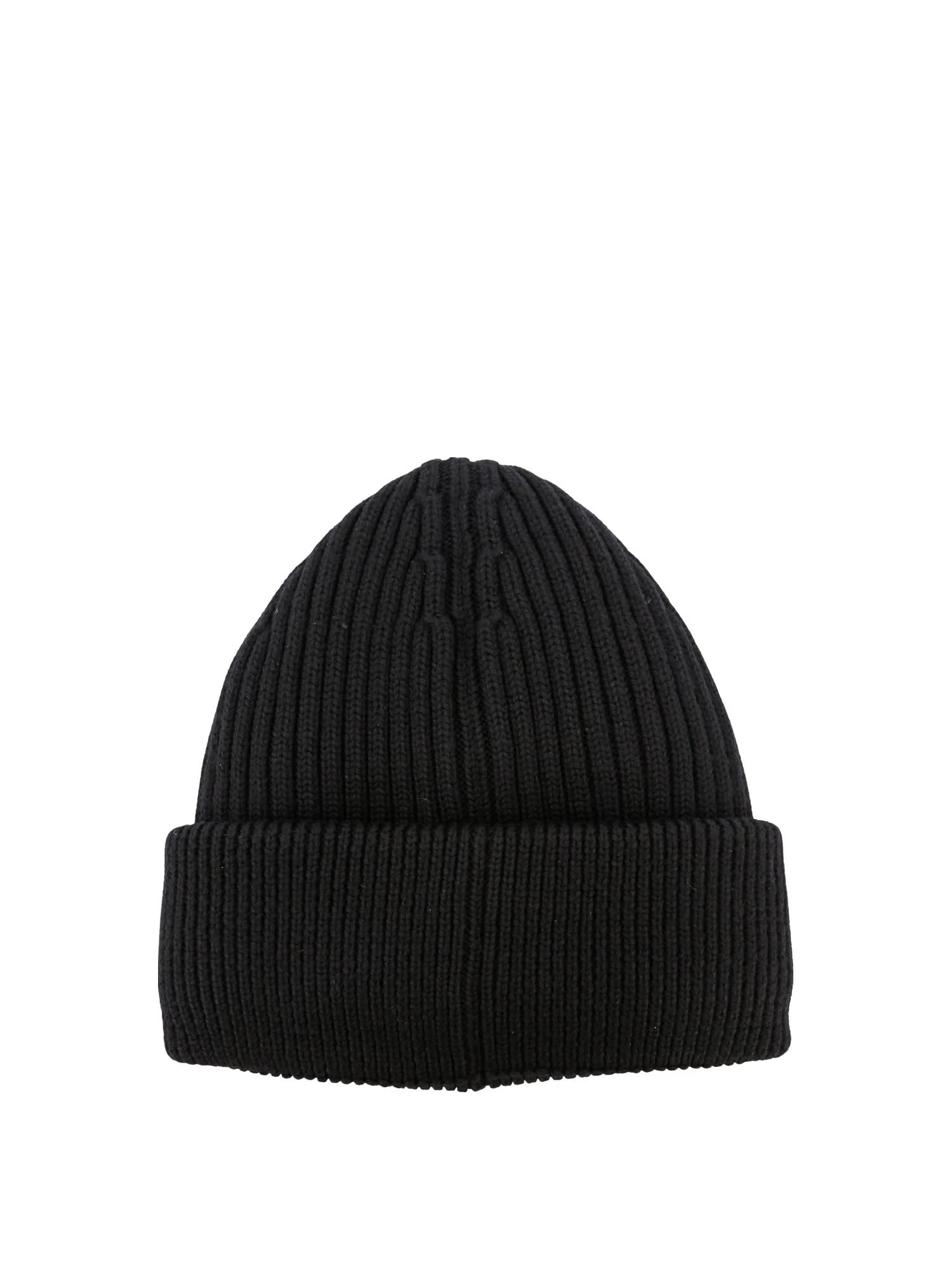 Shop Moncler Hat In Black