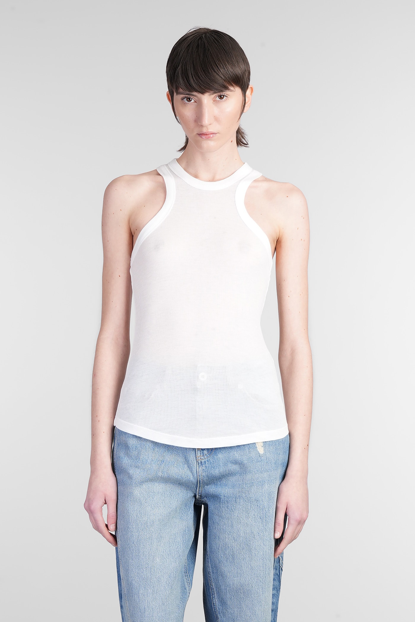 Tank Top In White Modal