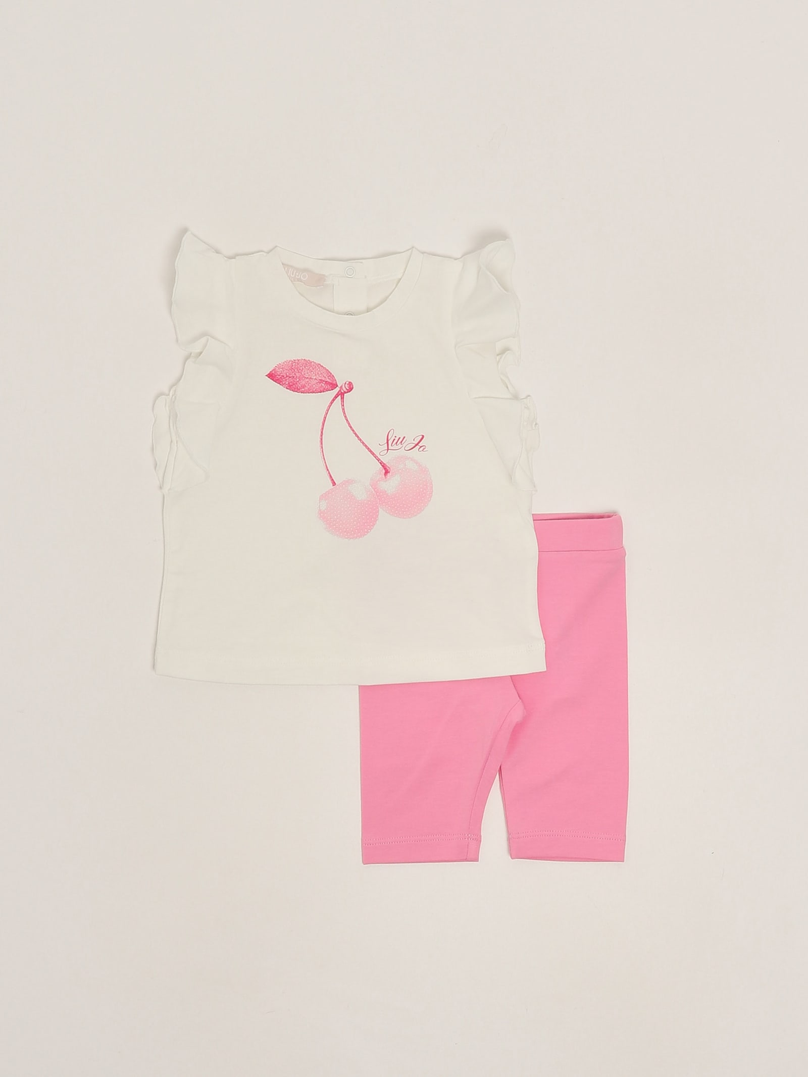 Liu •jo Babies' Maxi T-shirt+leggings Suit In Multi