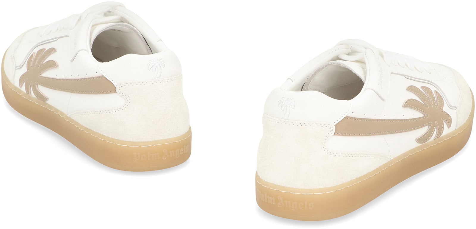 Palm Angels Sneakers Low-top New Palm 1 In Leather In Neutral