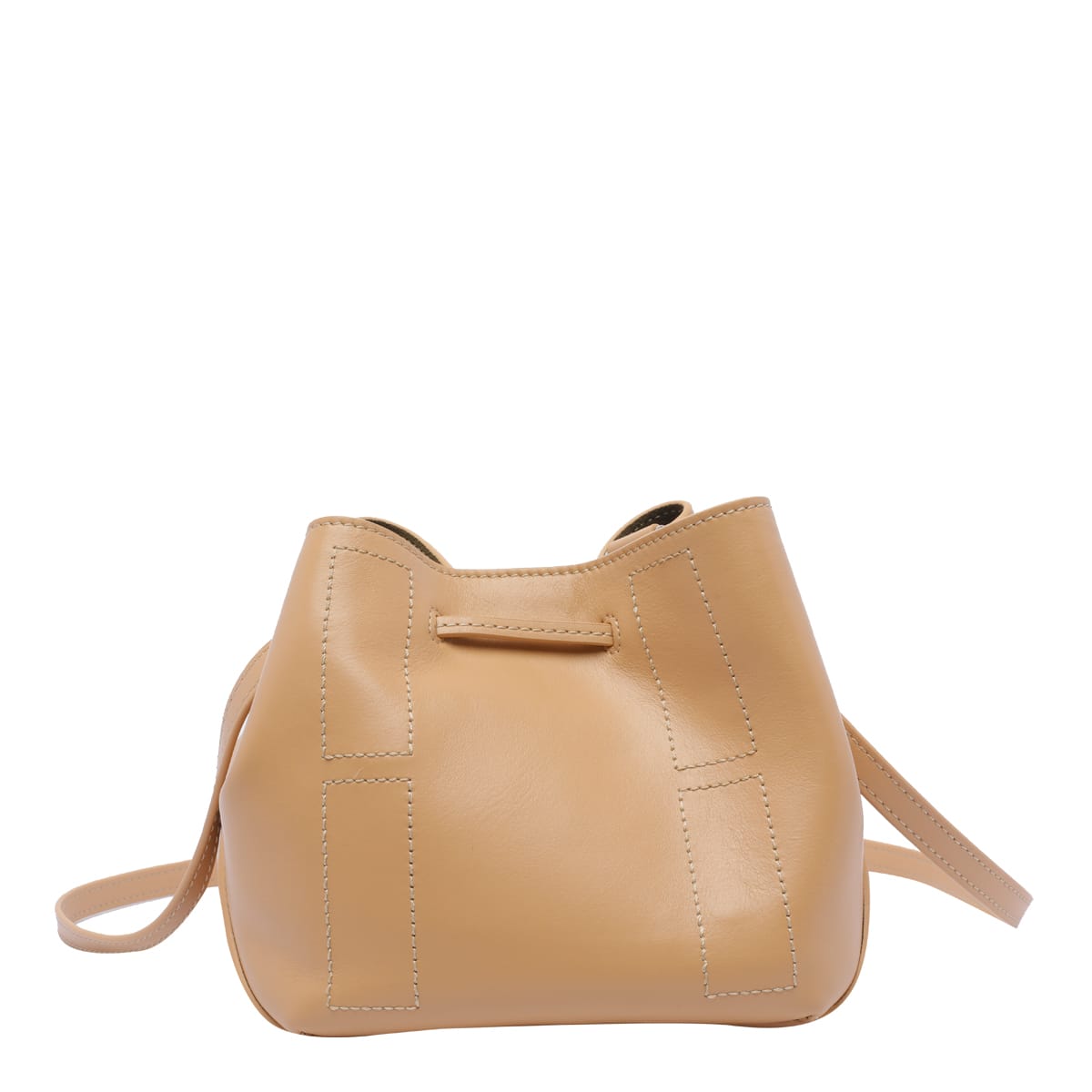 Hogan Mini Kenya Bucket Bag With Adjustable Strap In Beige