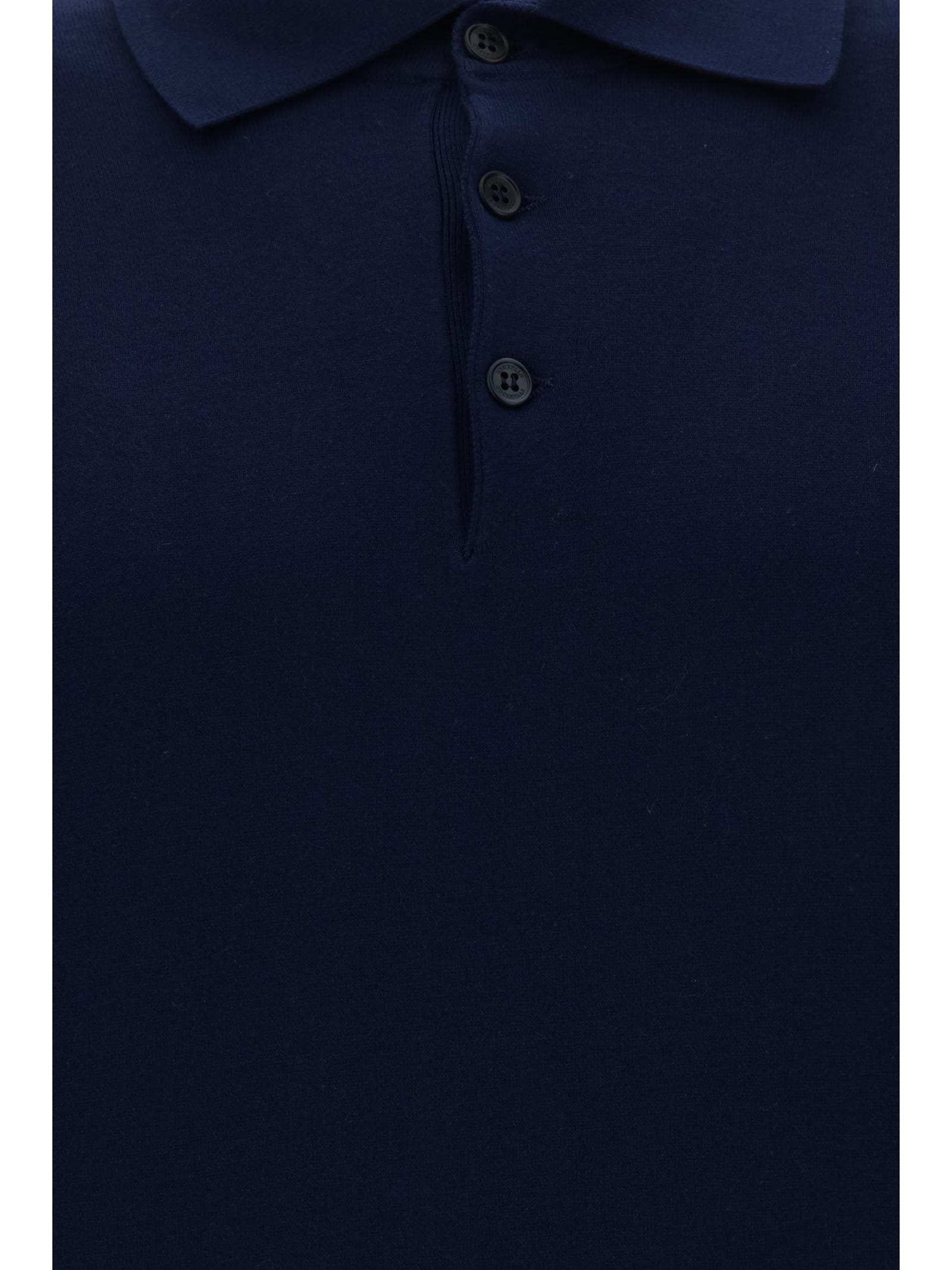 Shop Brunello Cucinelli Polo Shirt In Blu Prussia+grigio Scuro