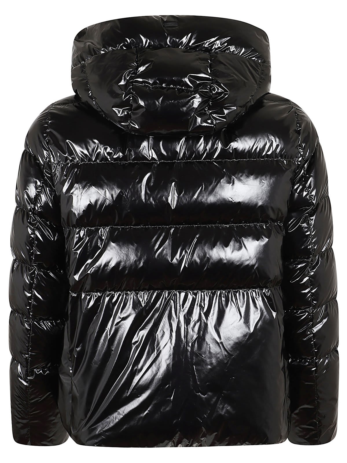 Shop Herno Hooded Down Jacket In Nero