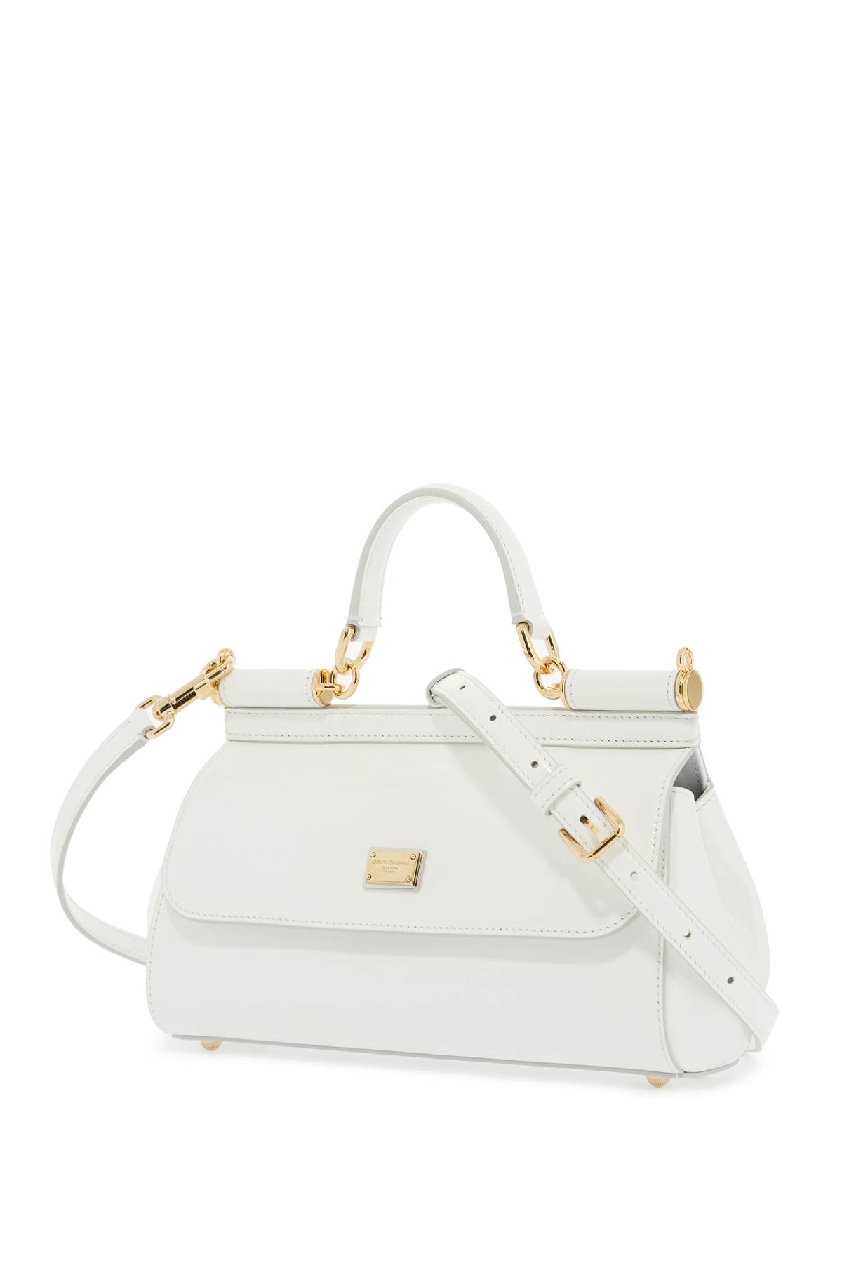 Shop Dolce & Gabbana Extended Sicily Handbag With Elong In Bianco Ottico (white)