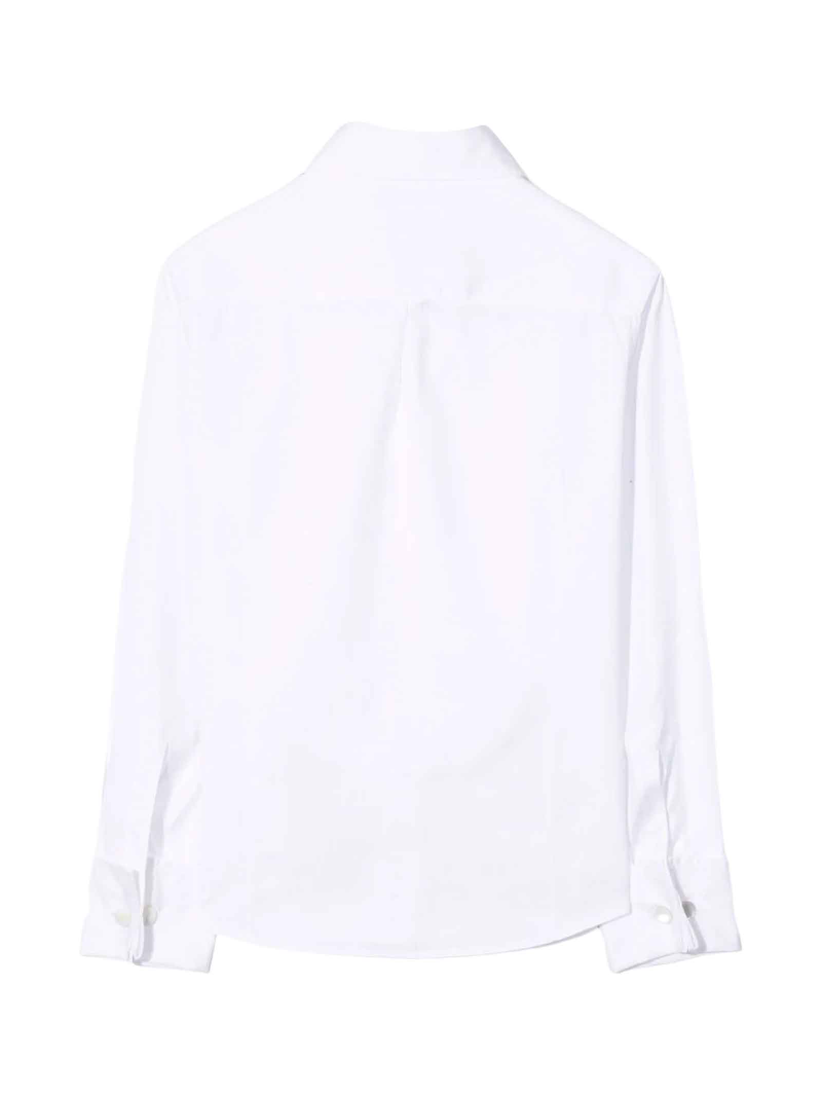 Shop Brunello Cucinelli White Shirt Boy In Bianco