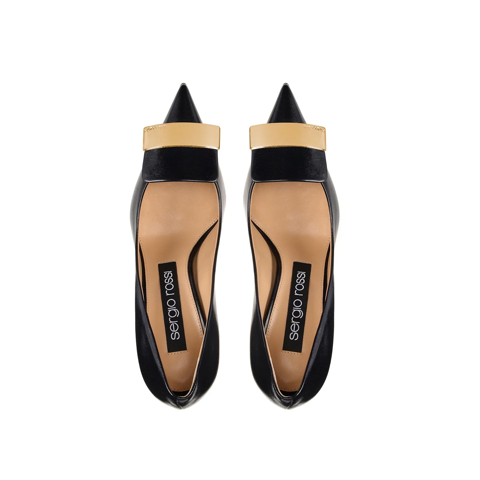 Sergio Rossi Leather Pointed-toe Pumps In Black