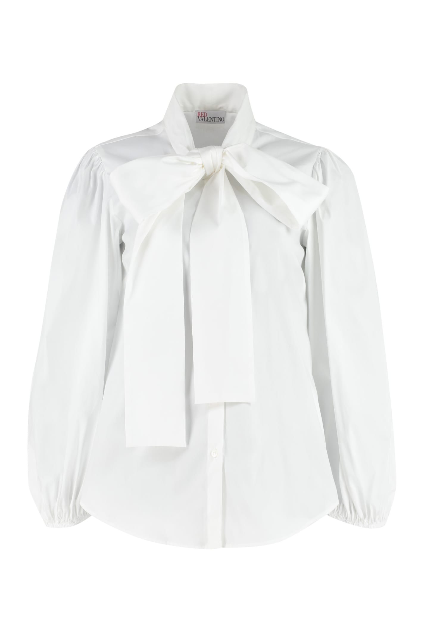 RED Valentino Pussy-bow Collar Cotton Shirt