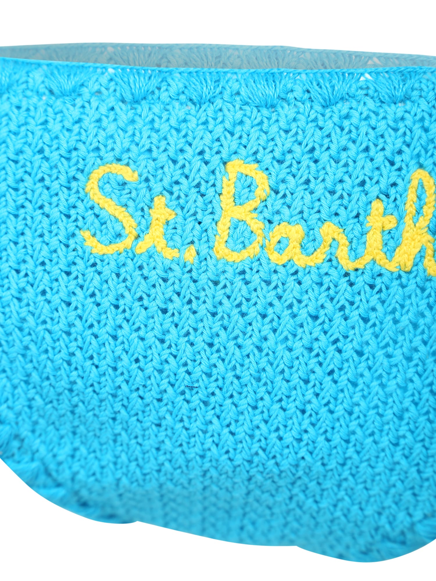 Shop Mc2 Saint Barth Knitted Bikini Bottoms In White