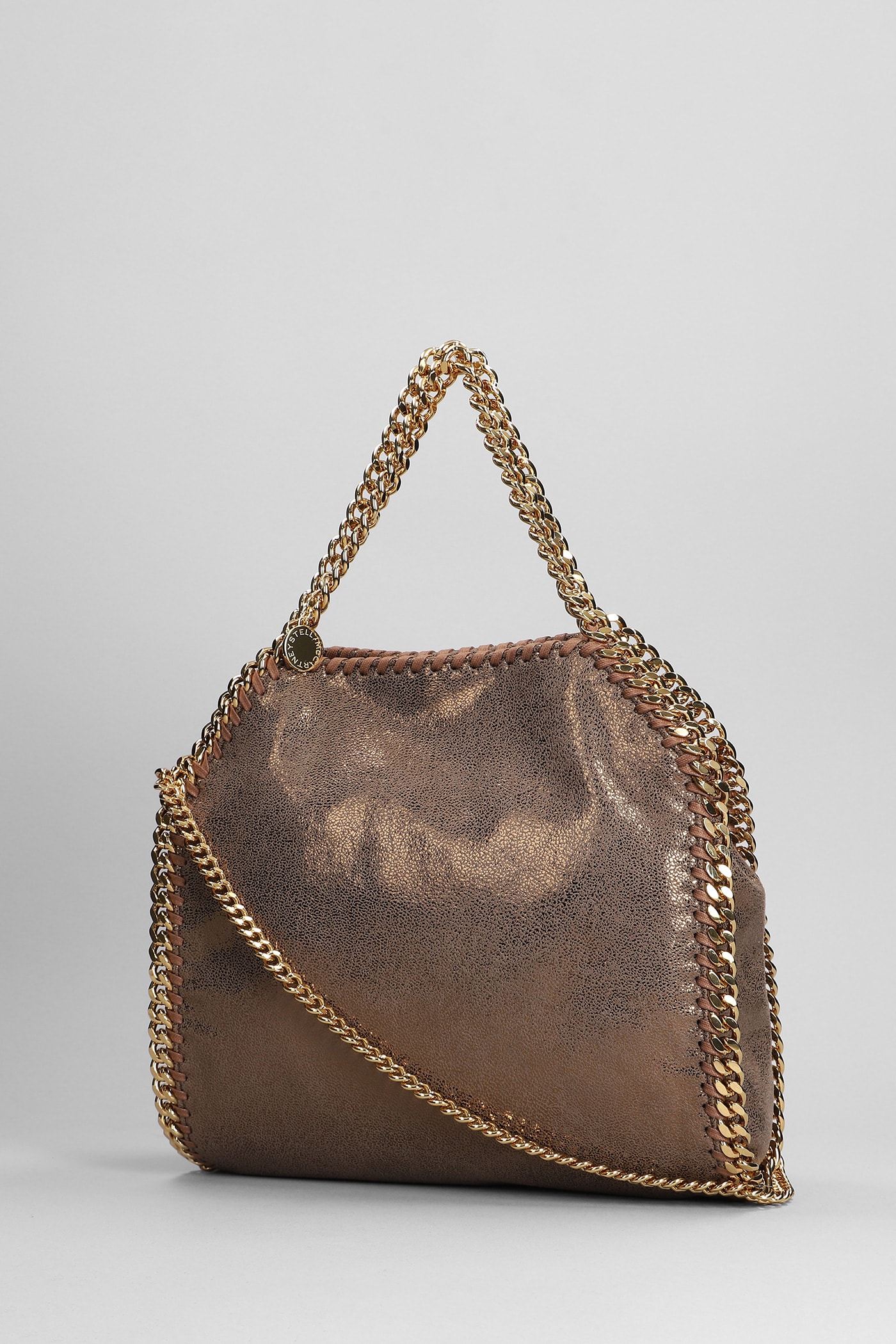 Shop Stella Mccartney Falabella Tote In Brown Polyester