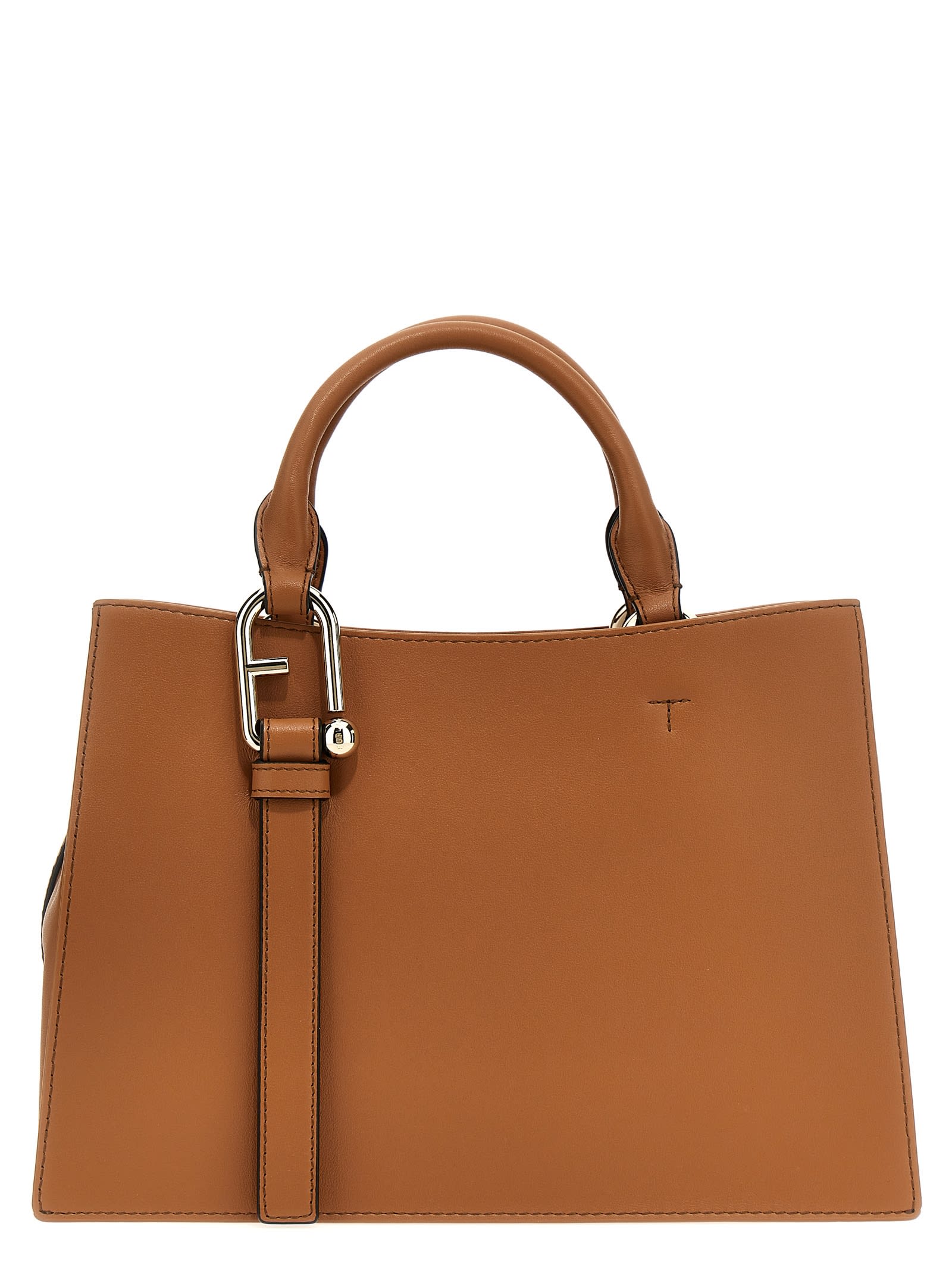 Shop Furla Nuvola M Handbag In Brown