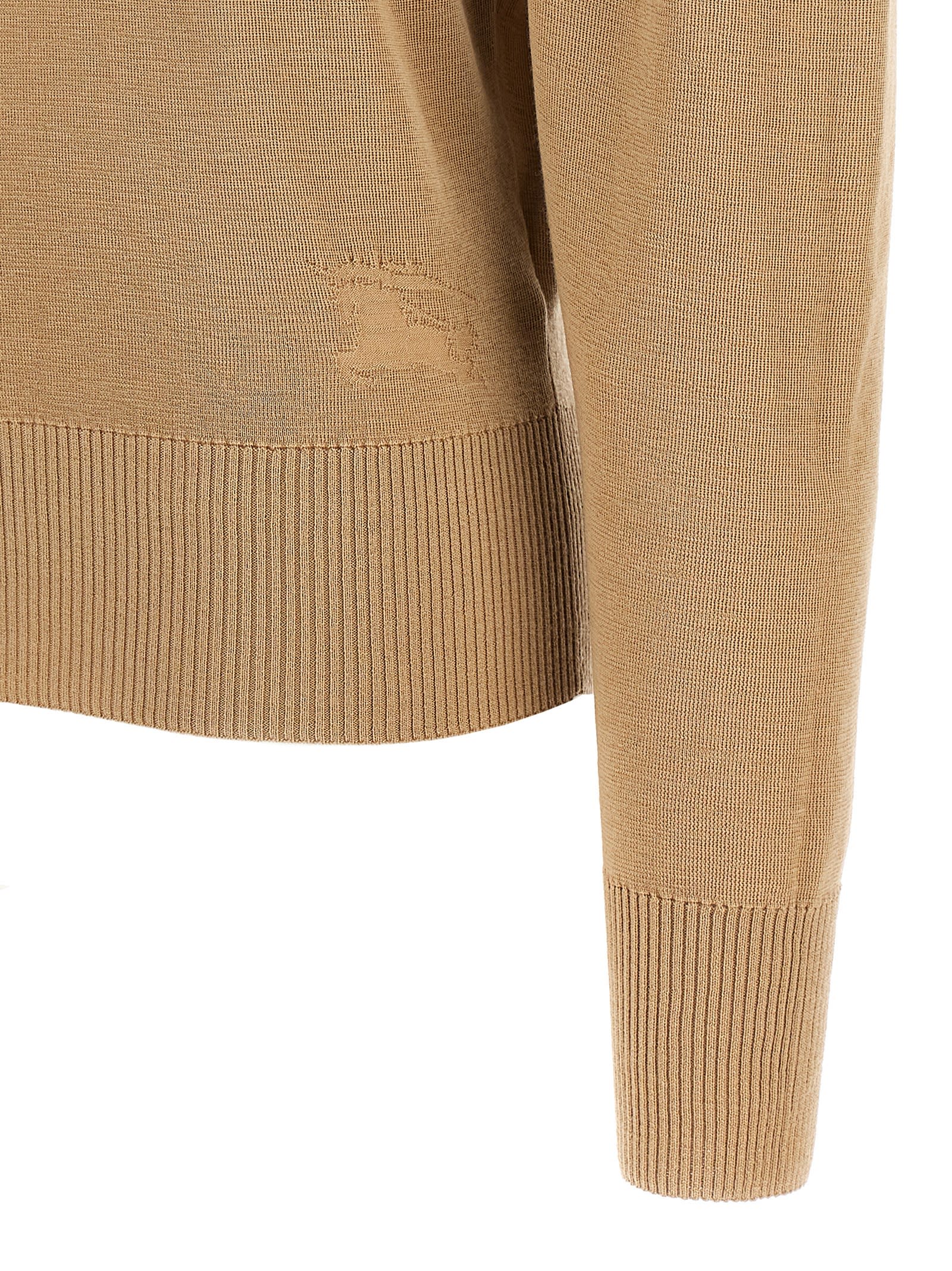 Shop Burberry Turtle-neck Sweater In Beige