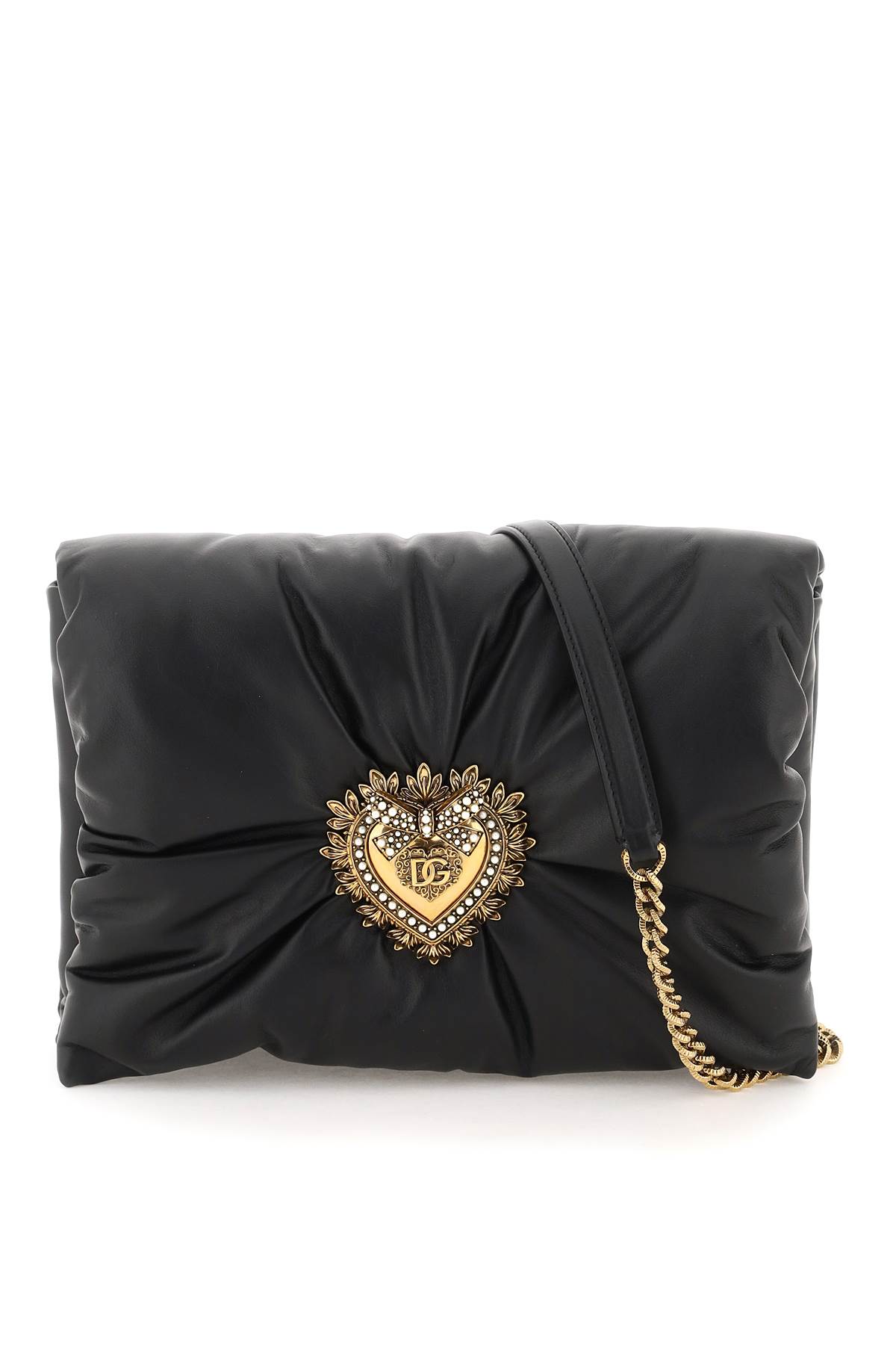 Dolce & Gabbana Soft Devotion Shoulder Bag In Nero