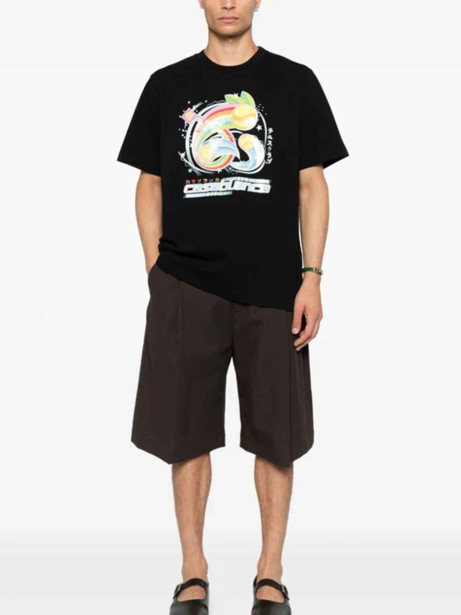 Casablanca Casa Way Mountain Printed T-shirt In Black