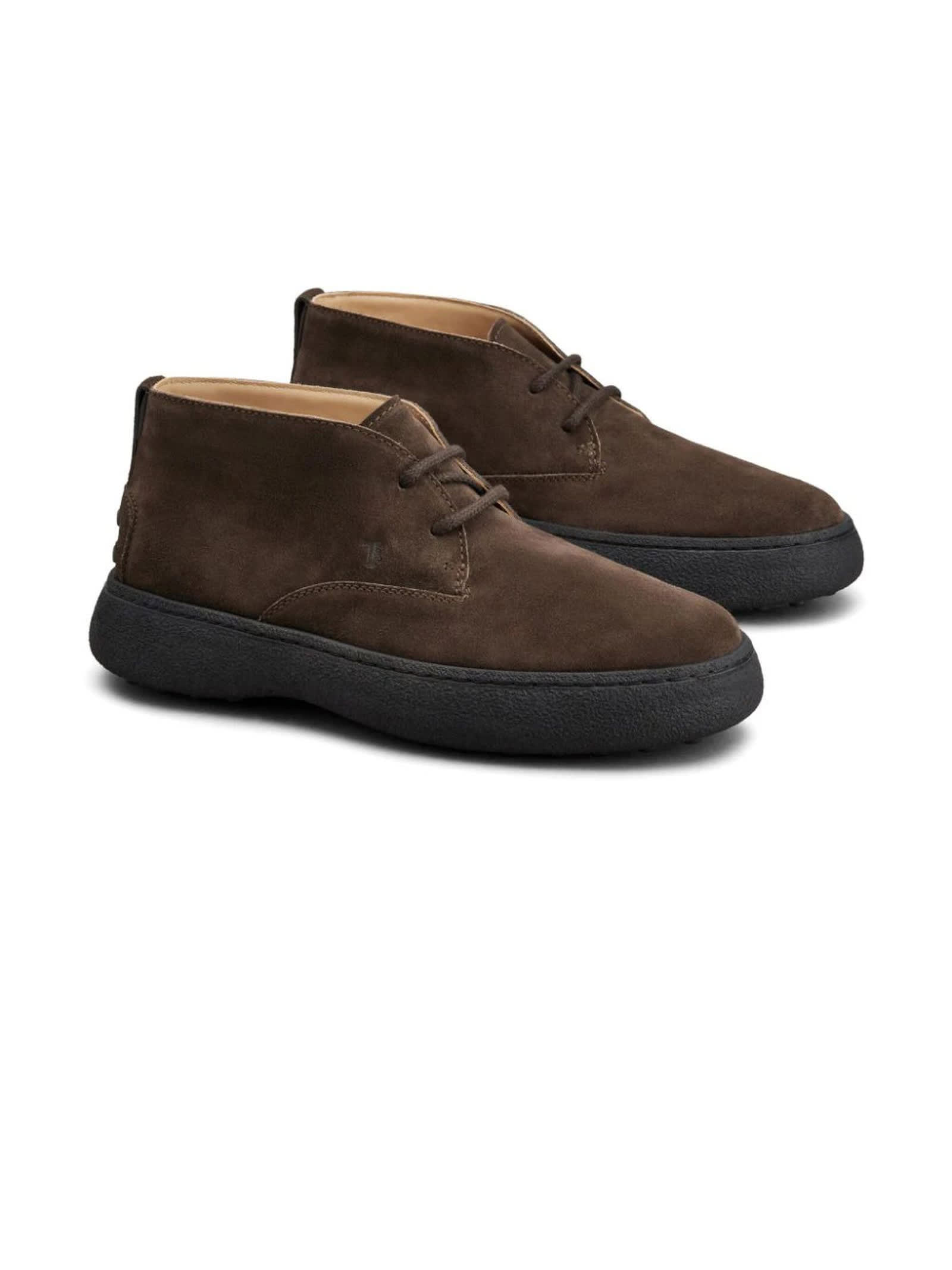 Shop Tod's W. G. Heritage Desert Boots In Brown