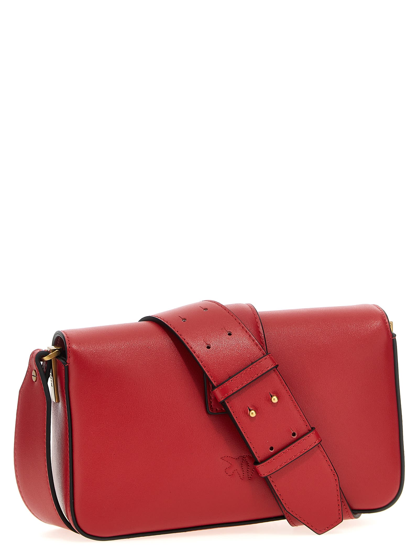 Pinko Love One Mini Crossbody Bag In Red