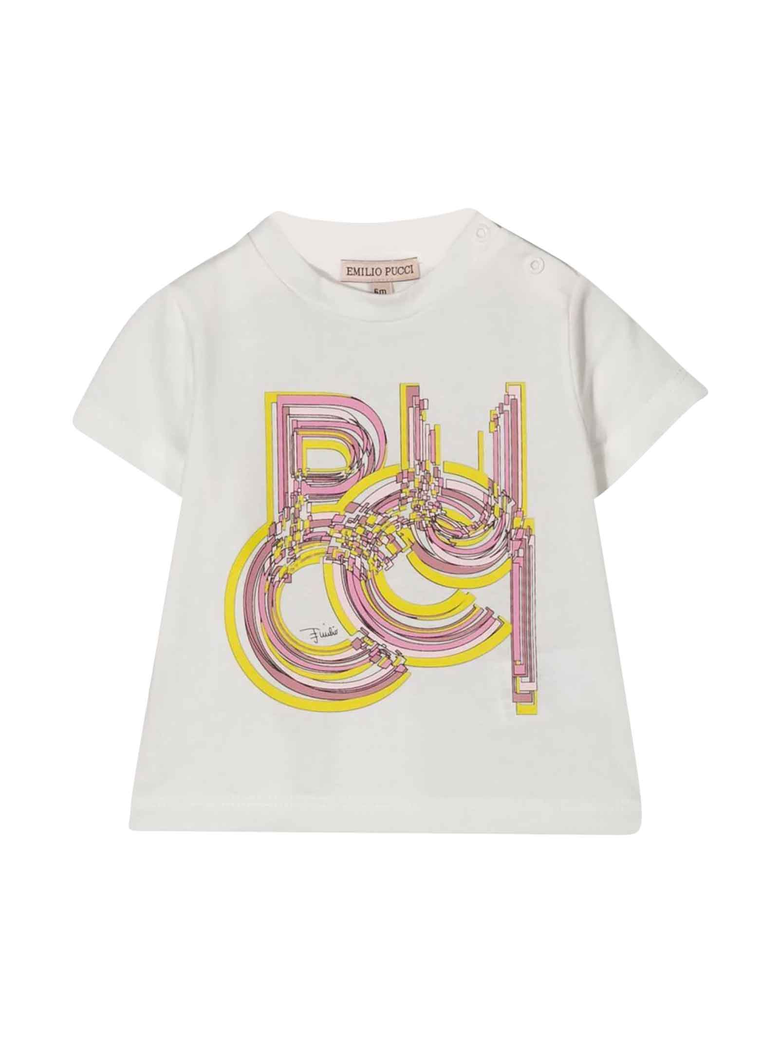 Emilio Pucci White T-shirt Baby Girl