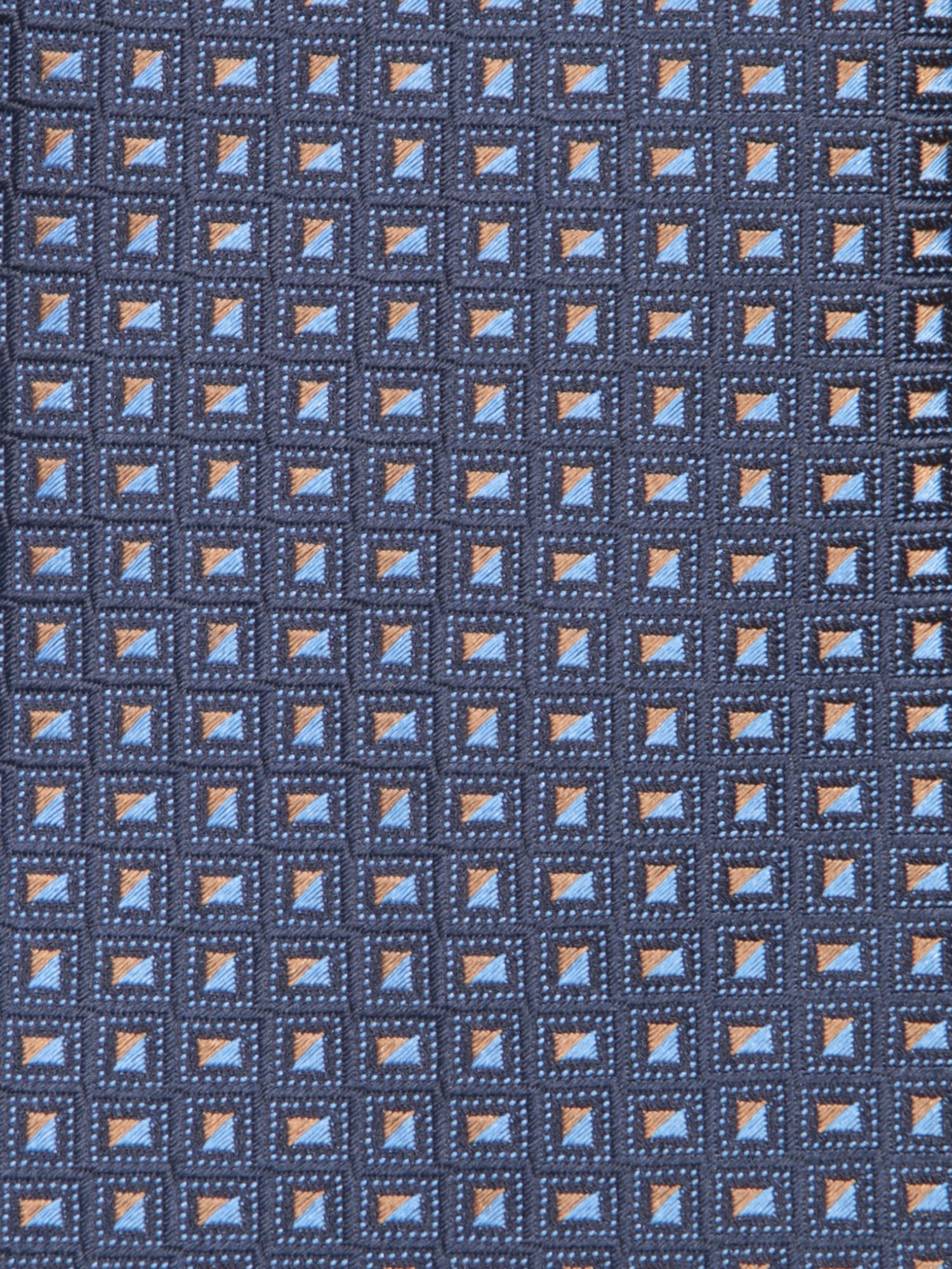 Canali Brown And Blue Micro Pattern Tie In Blue