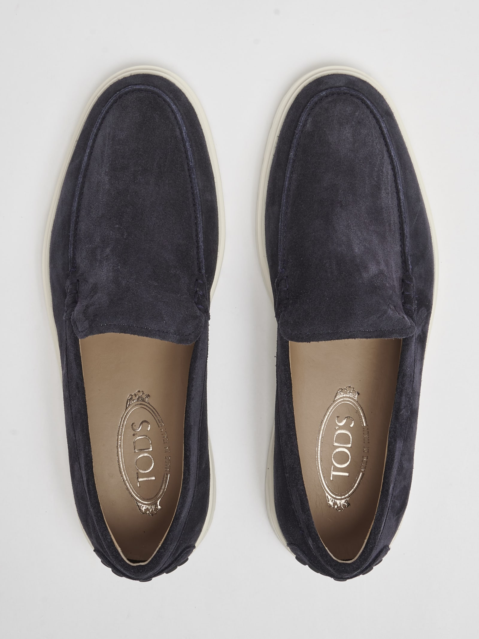 Tod's Suede Loafers In Blu