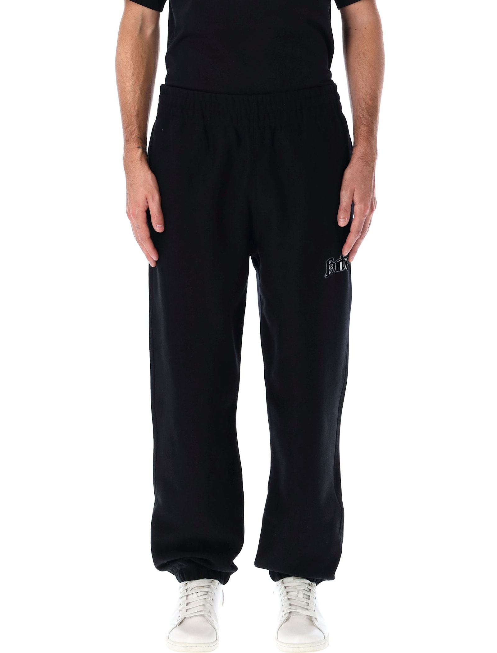 Shop Burberry Logo Jogging Pants In Coal