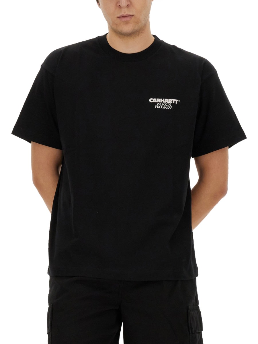 Shop Carhartt T-shirt With Logo In Black