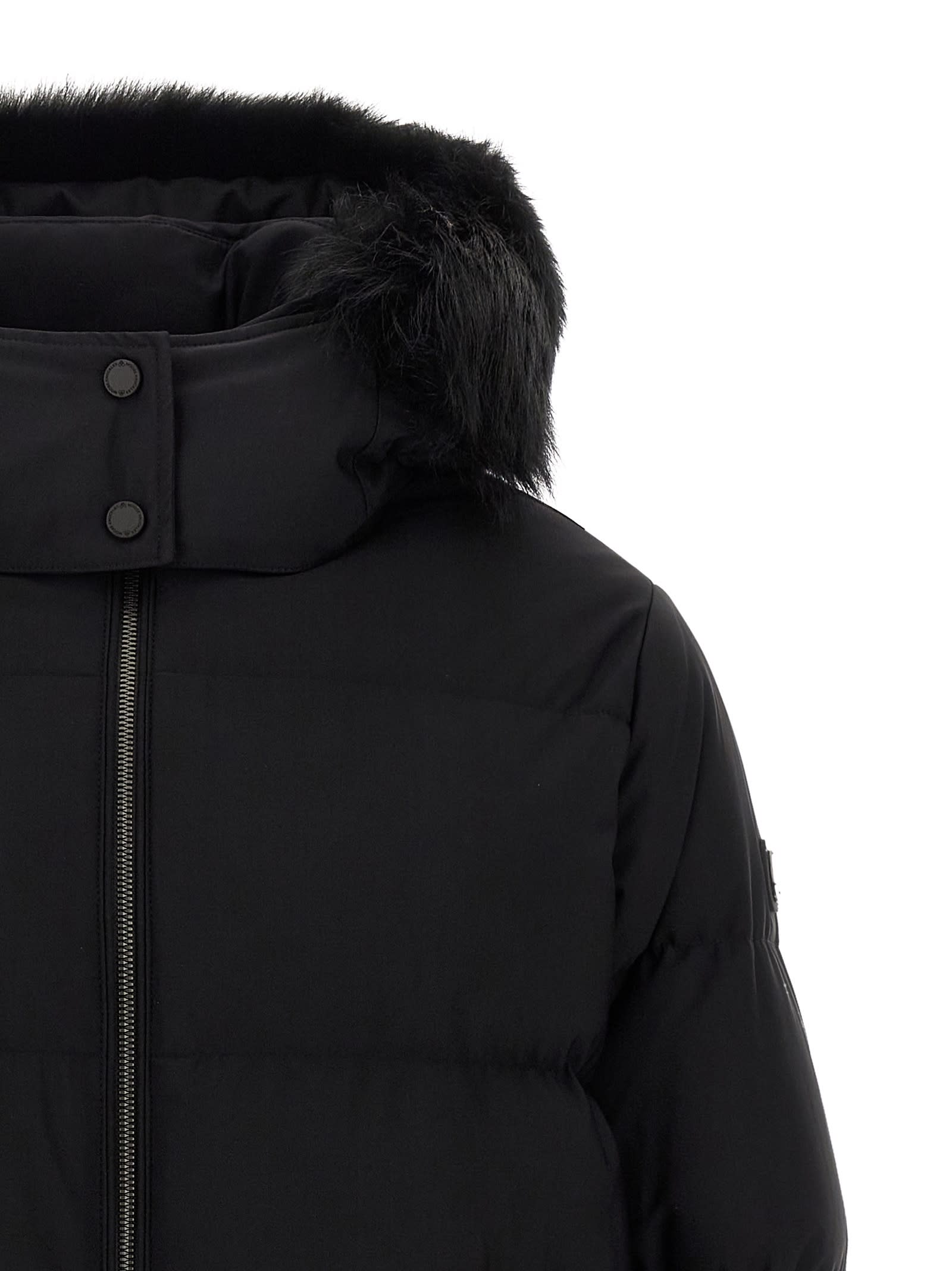 Moose Knuckles Misti Puffer Down Jacket In Black