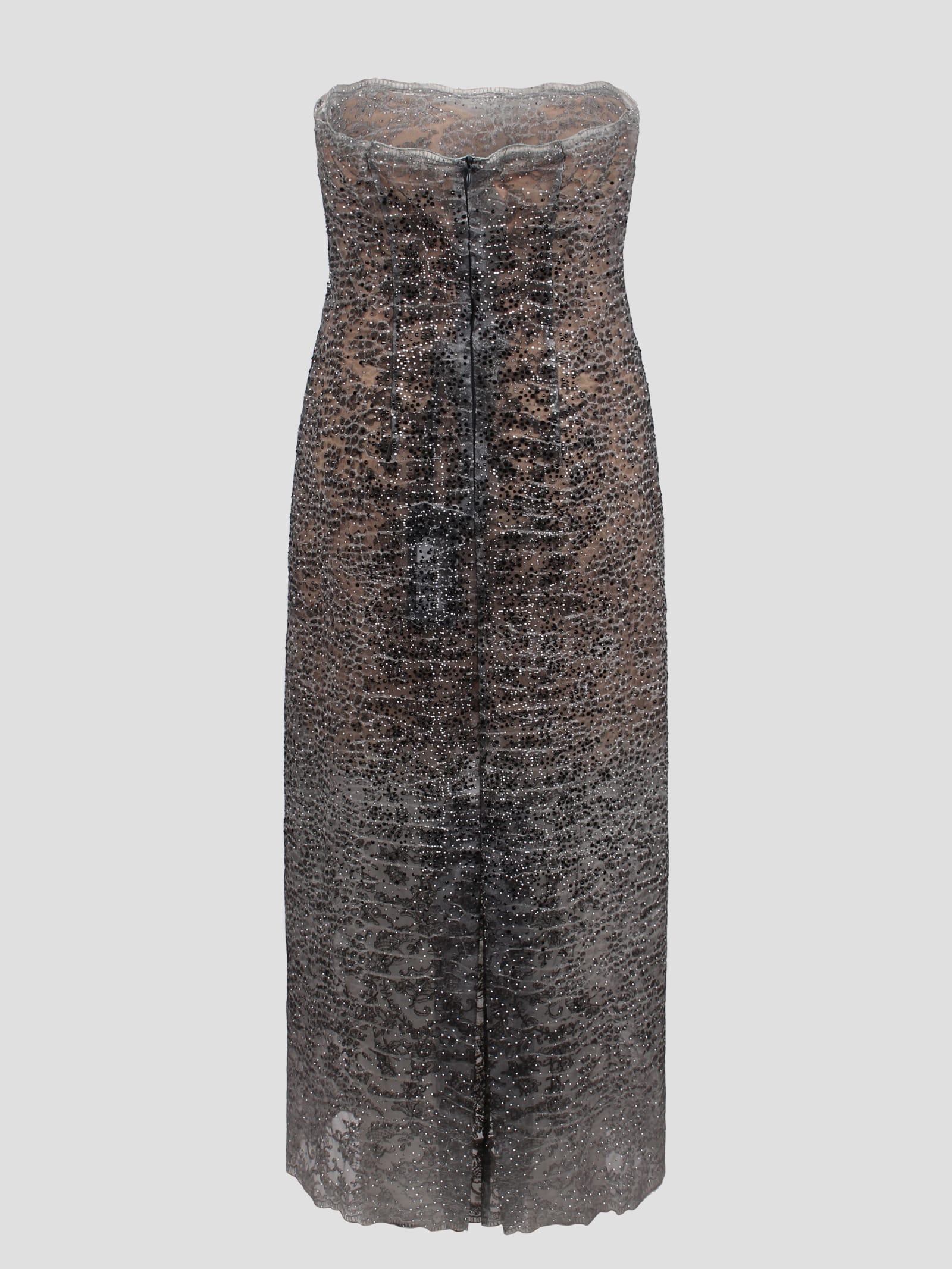 Shop Ermanno Scervino Snakeskin Effect Dress