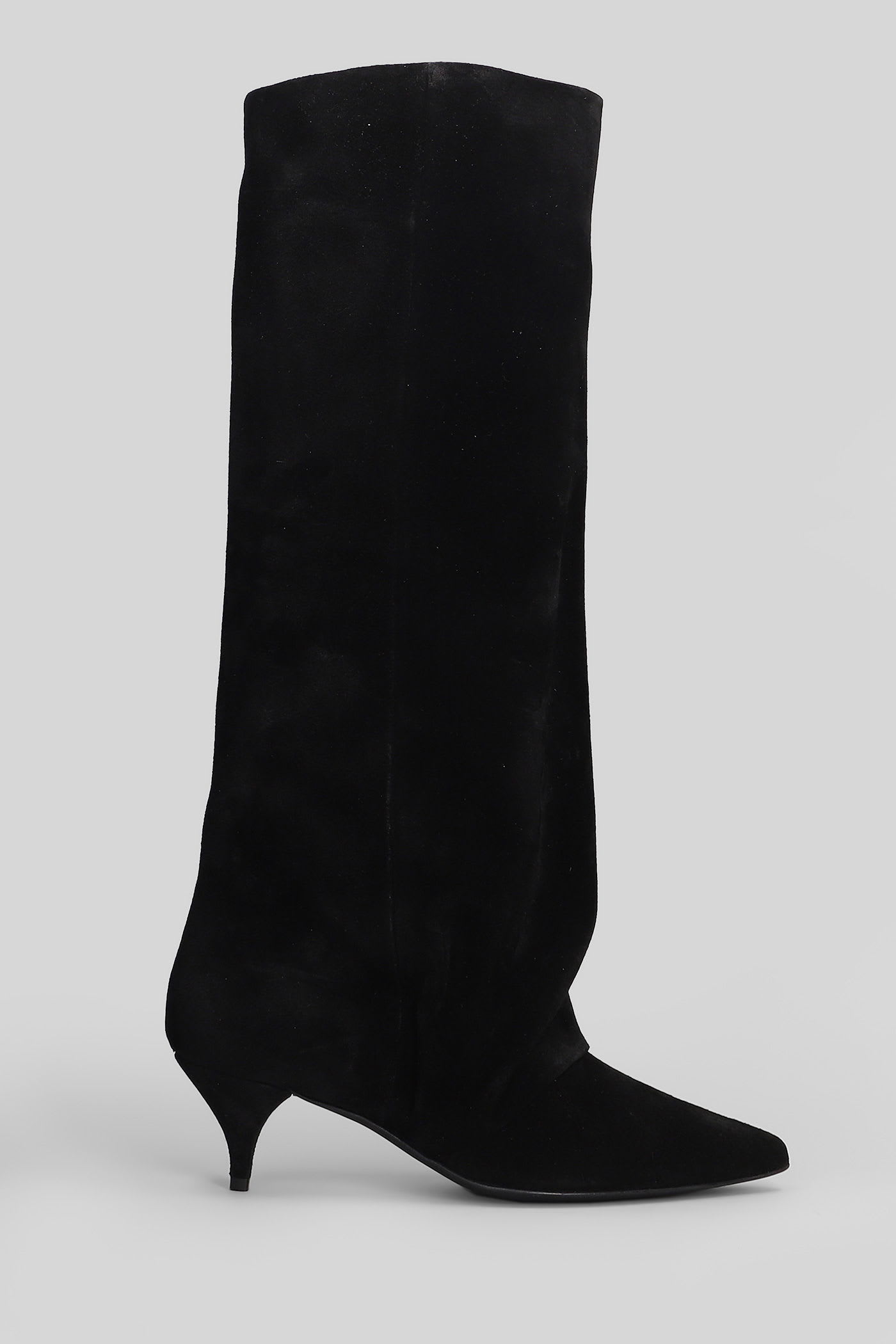 Alchimia High Heels Boots In Black Suede In Black