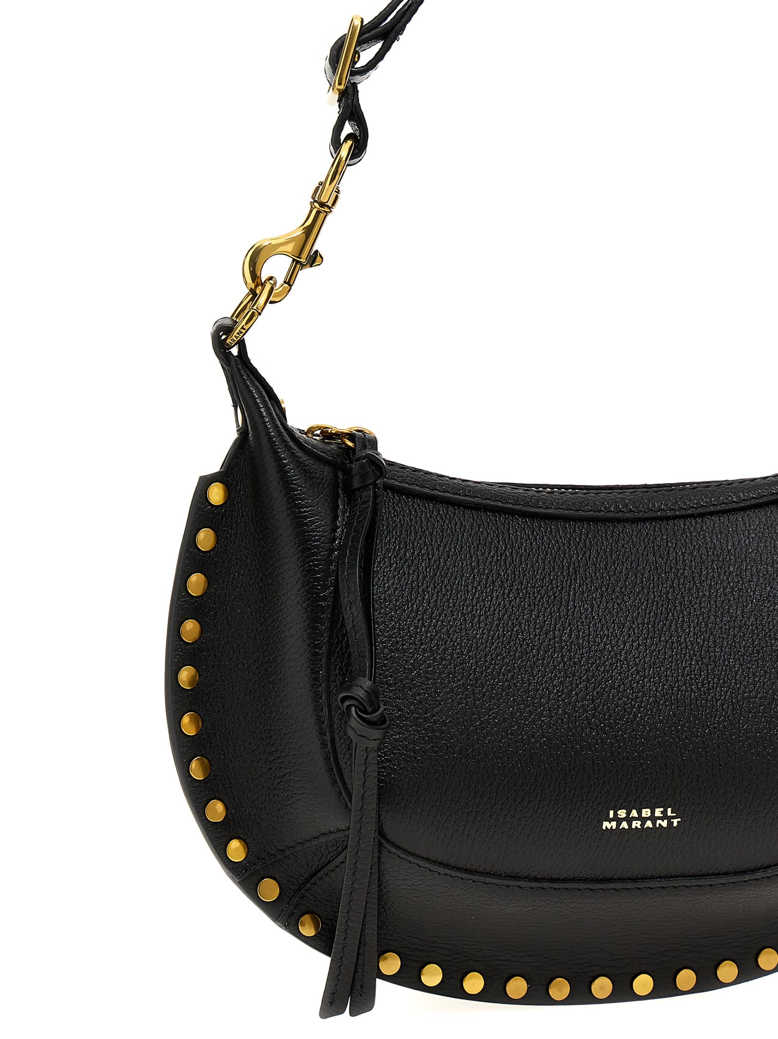 Shop Isabel Marant Oskan Moon Shoulder Bag In Black