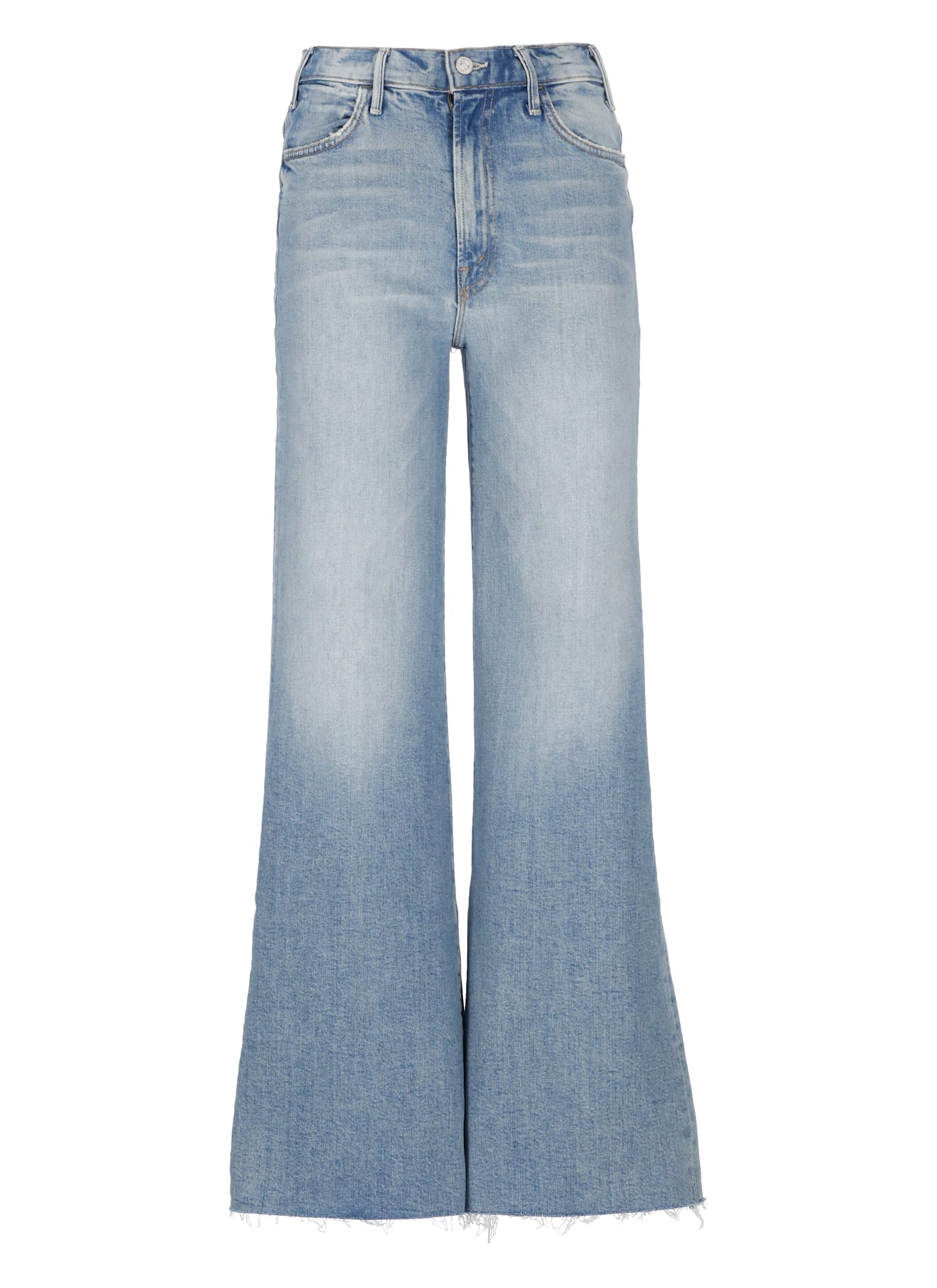 Shop Mother The Hustler Roller Jeans In Blue