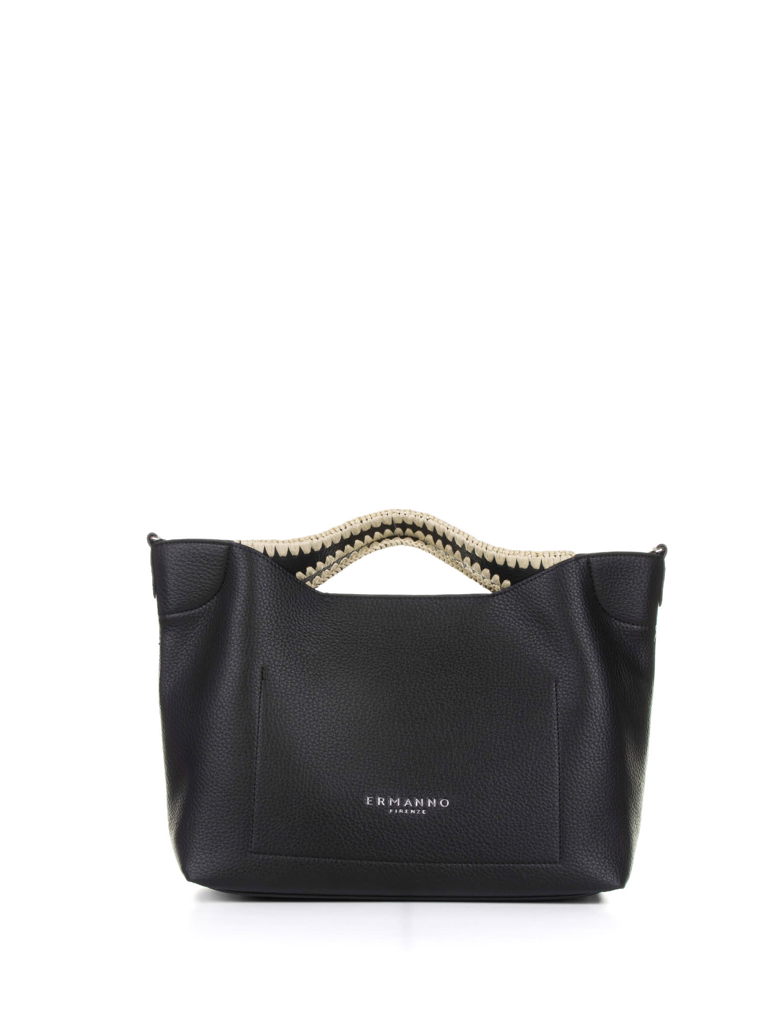 Shop Ermanno Scervino Rachele Black Leather Handbag In Nero