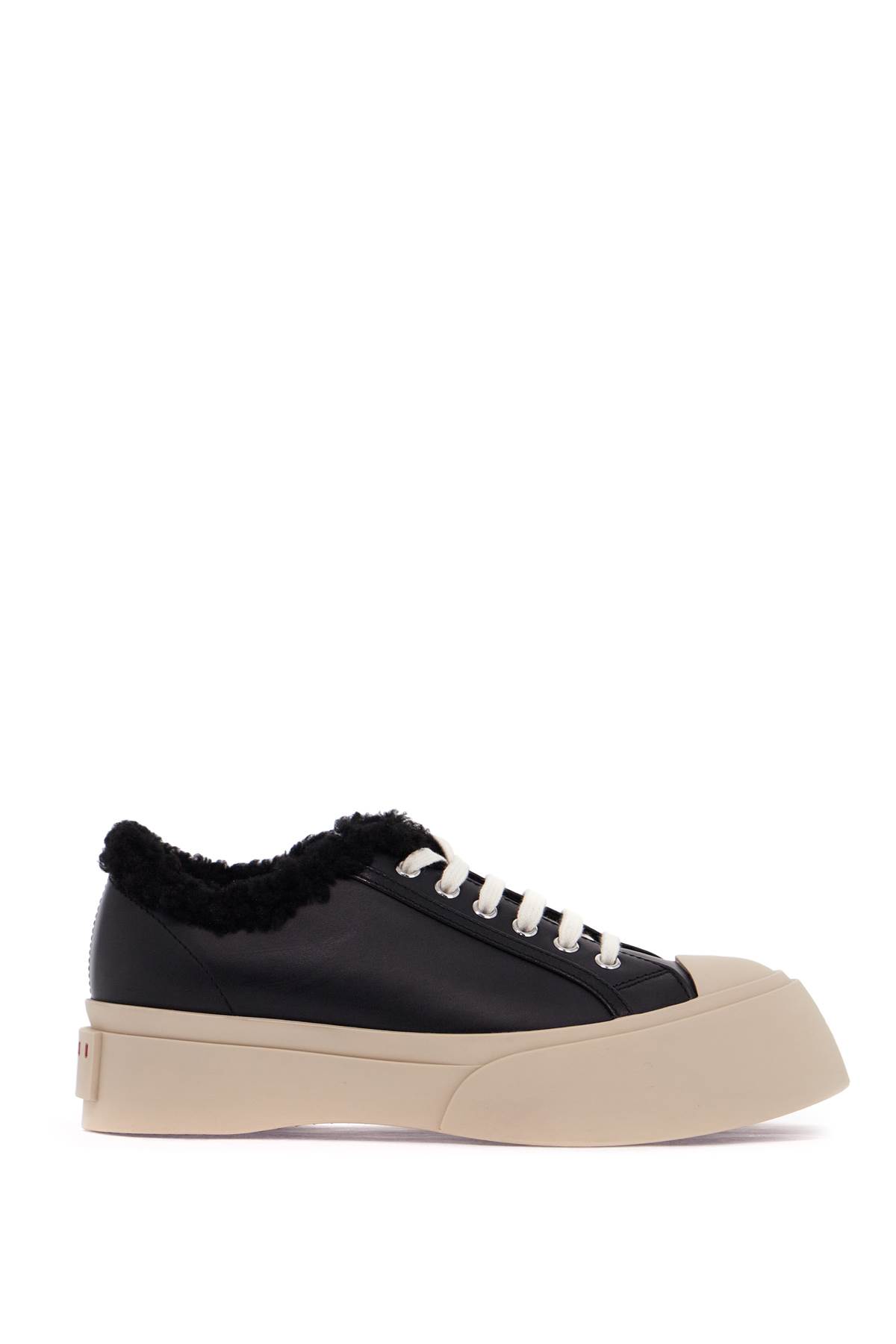 Shop Marni Pablo Sherpa-lined Sne In Black (black)